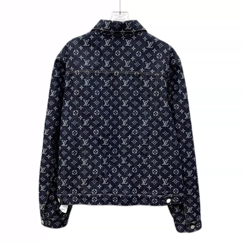 Louis Vuitton Louis Vuitton 24 blue logo full-print cotton denim jacket Size US M / EU 48-50 / 2 - 2 Thumbnail