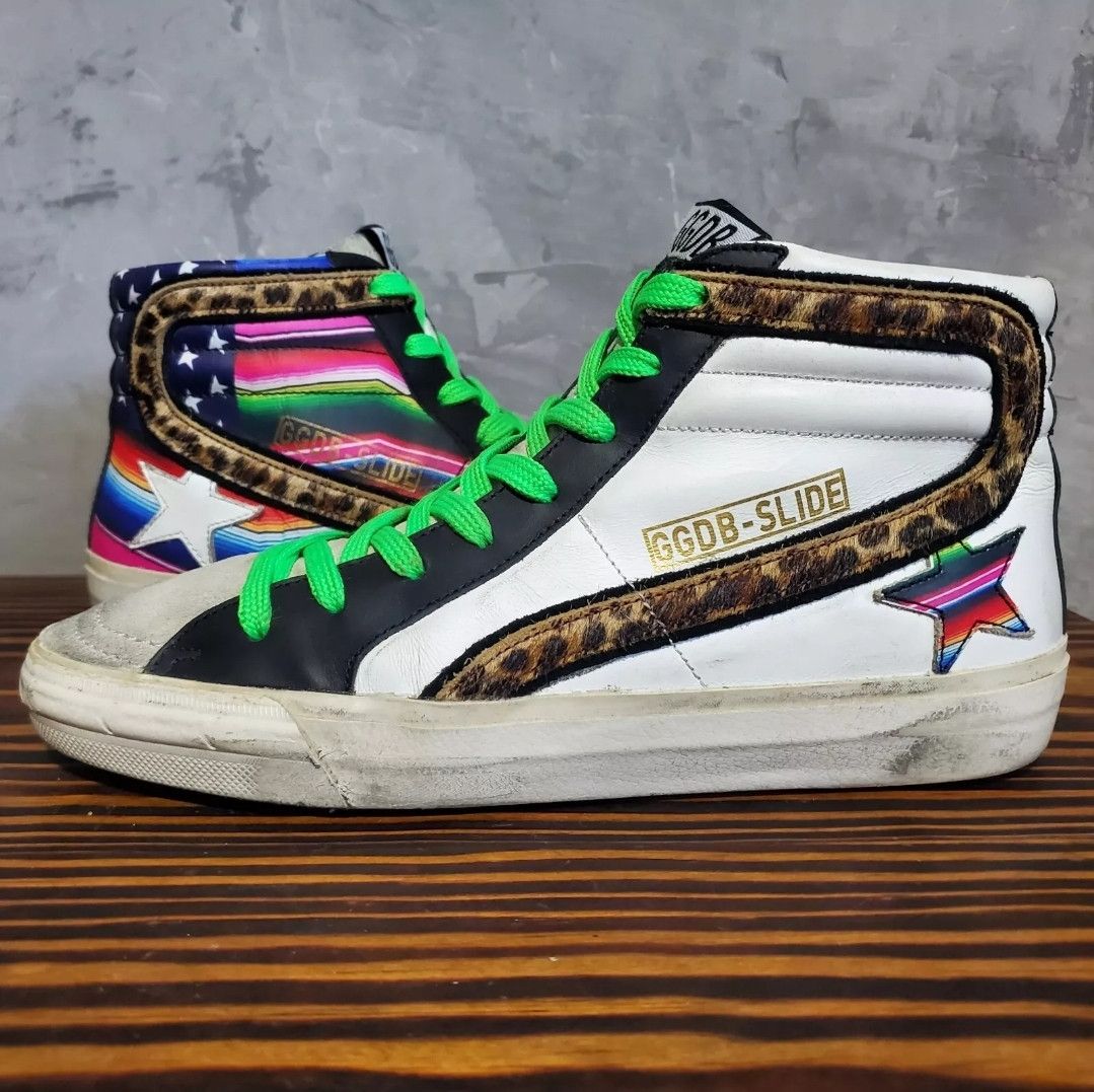 Golden Goose Golden Goose Slide High Top Sneaker 38 Rainbow Black Size US 8 / IT 38 - 18 Thumbnail