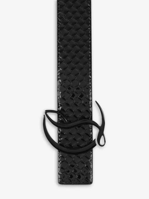 Christian Louboutin o1s1wg110225 Size: OS/Patent Leather Belt in Black Size ONE SIZE - 3 Thumbnail