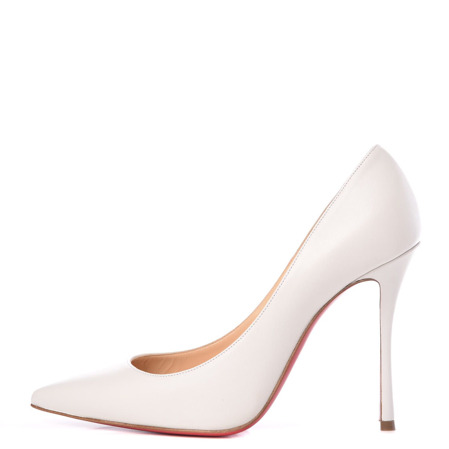Christian Louboutin o1bcso1str0825 Kate 100 Nappa in White Size US 5 / IT 35 - 2 Thumbnail