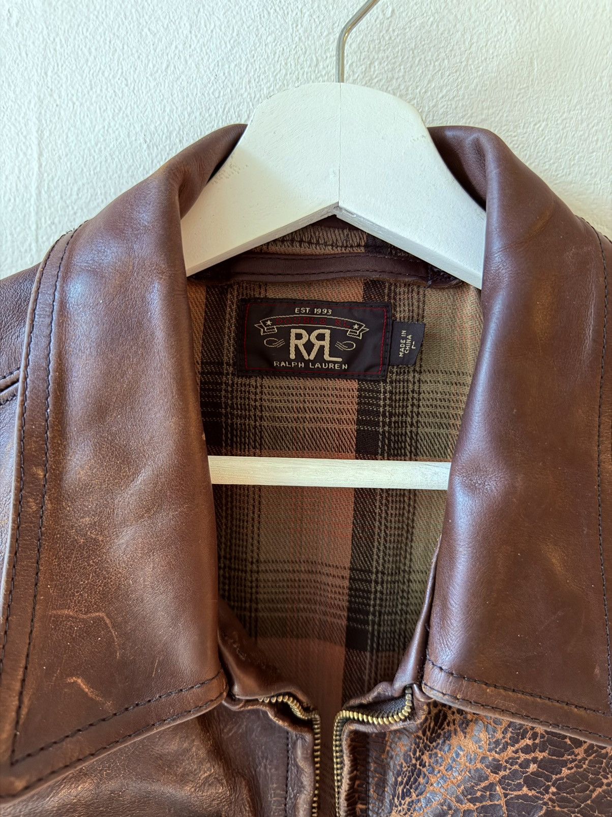 RRL Ralph Lauren RRL Fenton Brown Leather Jacket Size US L / EU 52-54 / 3 - 8 Thumbnail