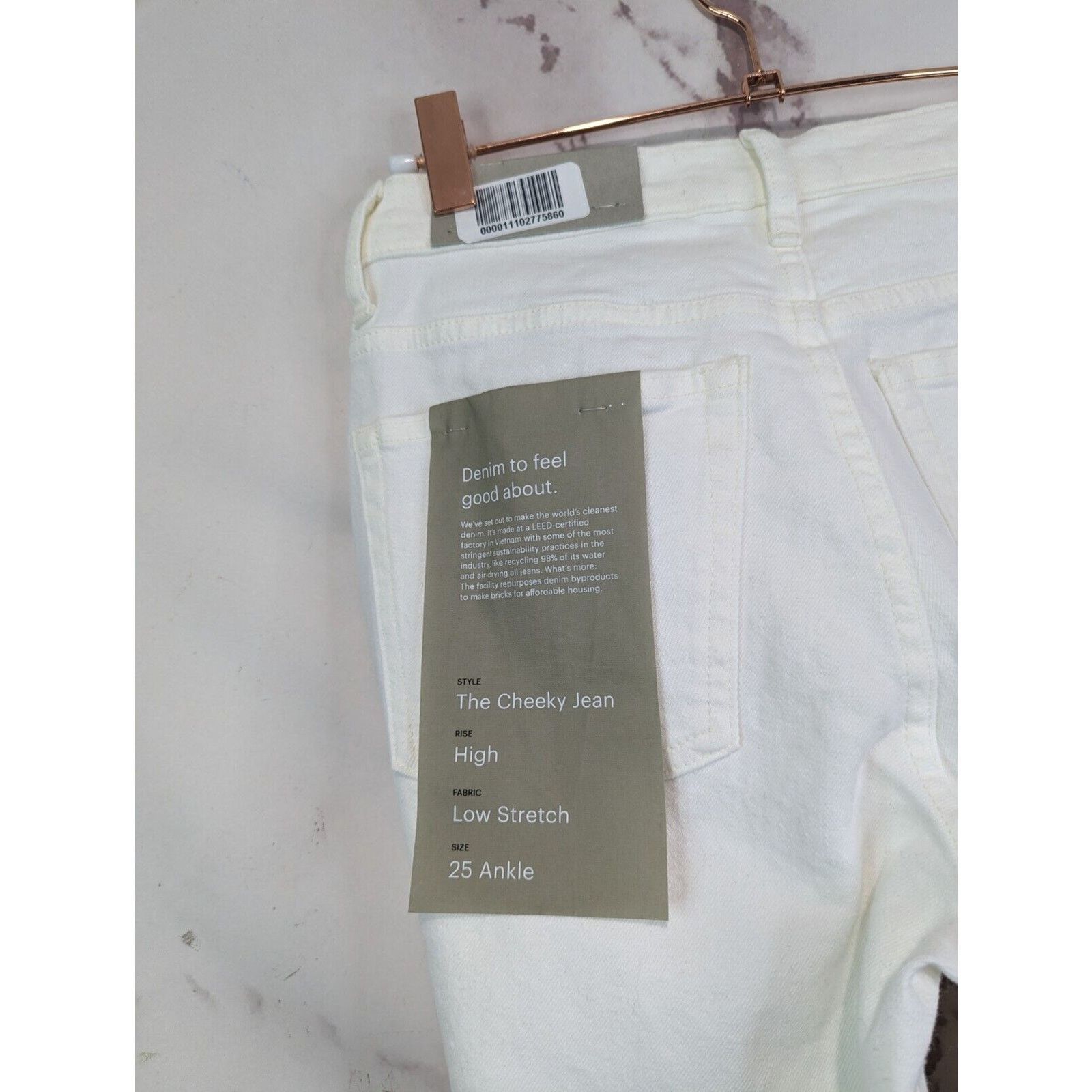 Everlane Everlane Jean Women 25 Cheeky Straight White Crop Denim Size 25" / US 0 / IT 36 - 9 Thumbnail