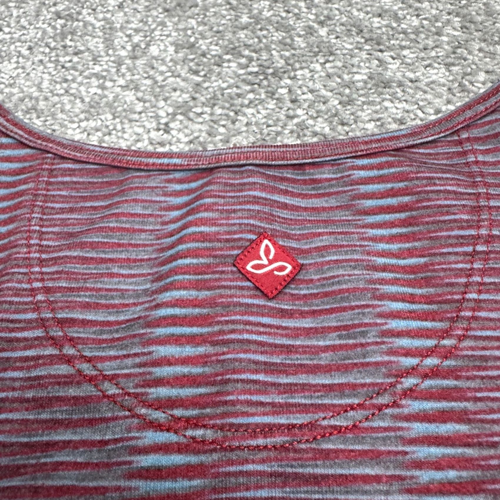 Prana Prana Amelie Sleeveless A-Line Dress Women S Burgundy Gray Geometric Stretch Multicolor Sleeveless V-Neck Knee Length Bohemian Pattern Casual Shirt? Size S / US 4 / IT 40 - 3 Thumbnail