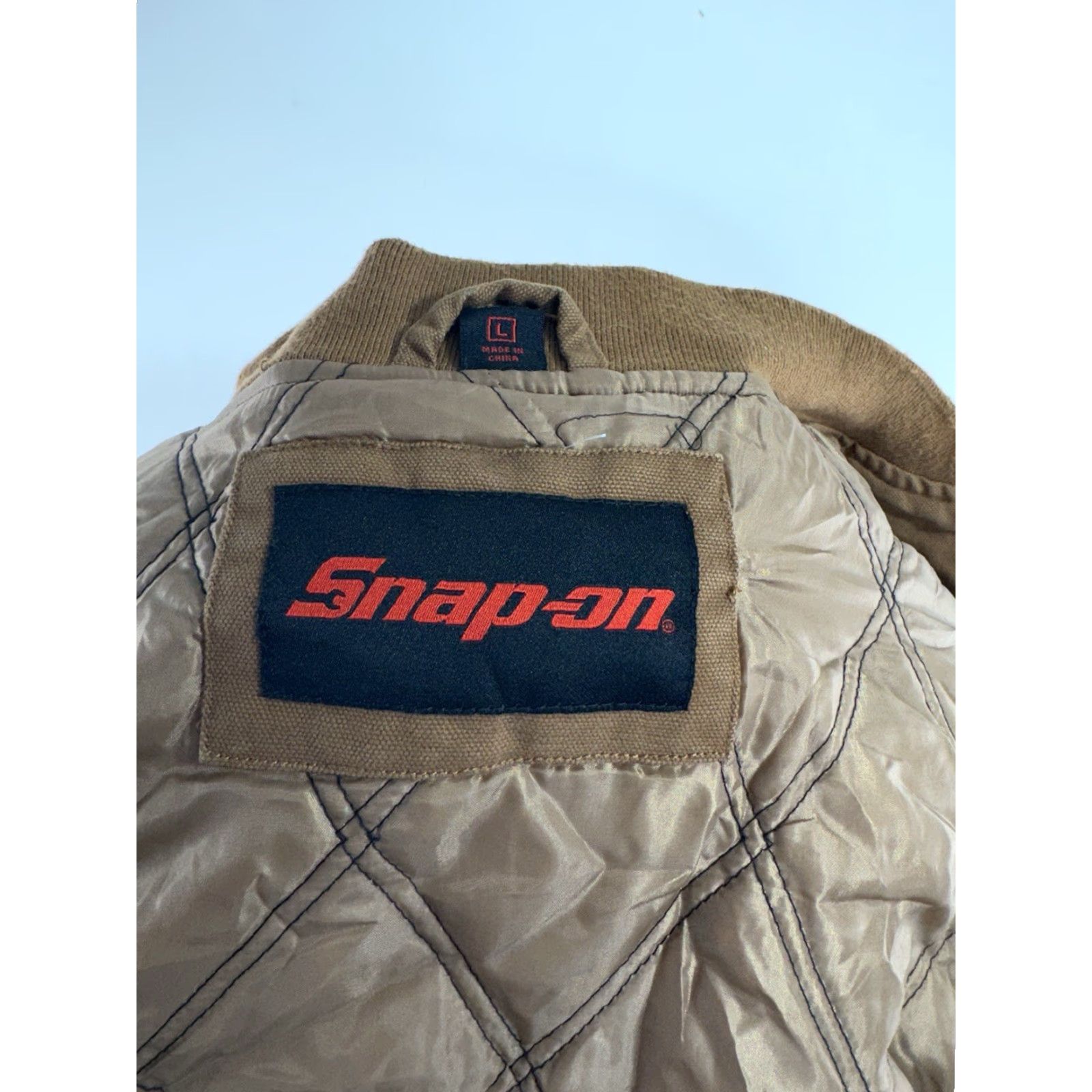 Vintage SNAP ON - Limited Edition Zip Canvas Embroidered L Work Jacket Mens Brown 90s Tools Patch Embroidered Zip Jacket Size US L / EU 52-54 / 3 - 6 Thumbnail