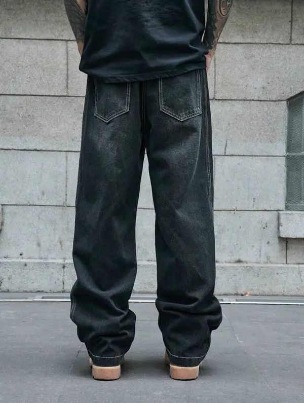 Japanese Brand Fujiwara x oue Loose Fit Wide Leg Casual Denim Pants Size US 37 - 4 Thumbnail