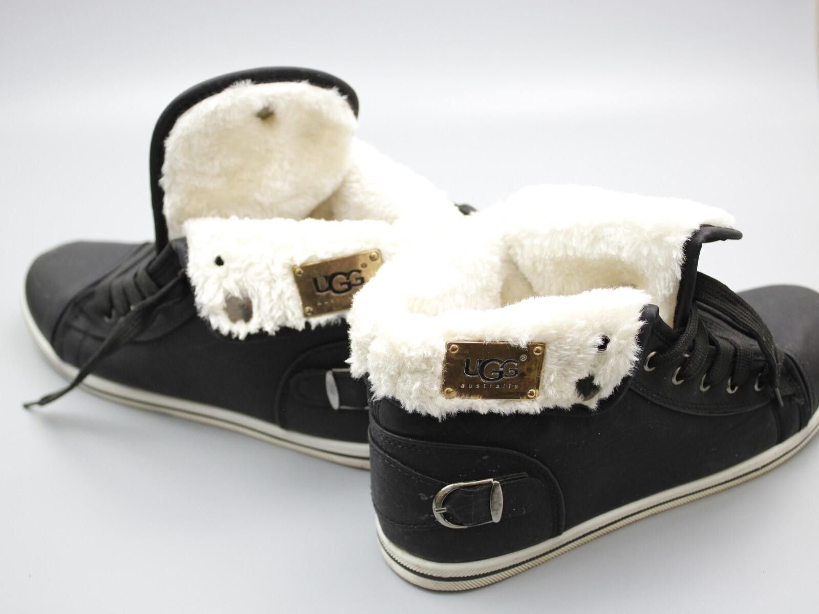 Ugg Black Ugg Trainers with White Furry Tops Size 41 UK size 7.5 Size US 9.5 / IT 39.5 - 5 Thumbnail
