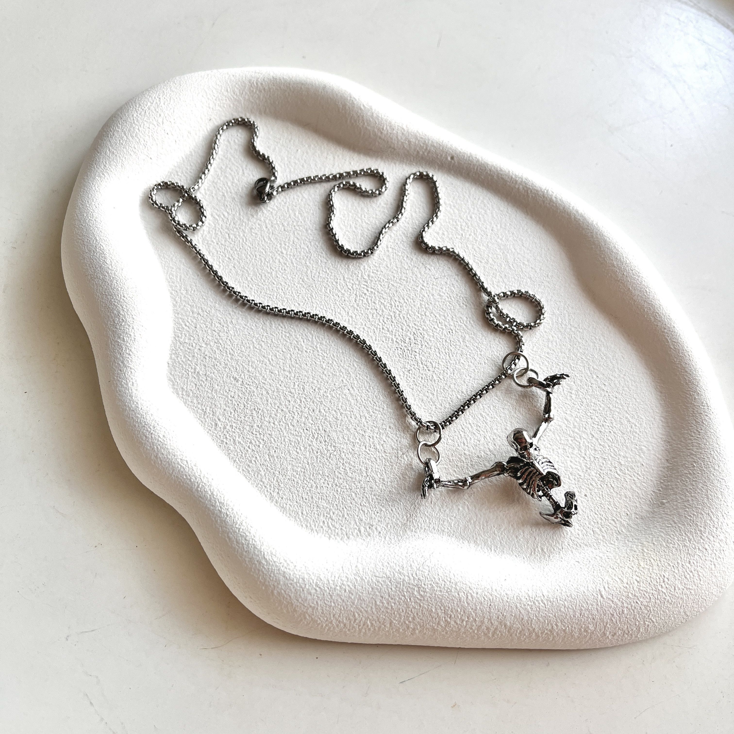 Jewelry Punk Necklace Alternative Gothic Chain Y2k Skull Size ONE SIZE - 2 Thumbnail