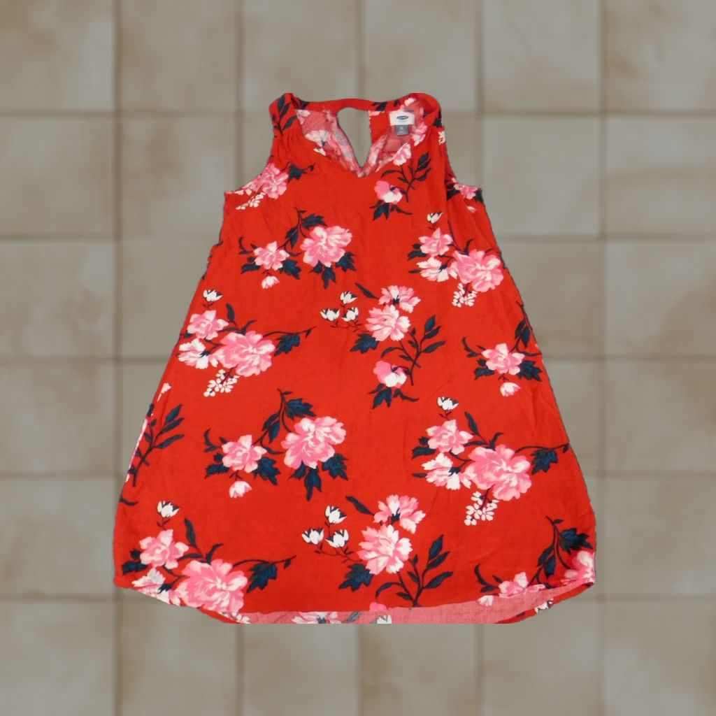 Old Navy Old Navy Blouse XS Women Red Floral Sleeveless Crew Neck Dolman Sleeve Stretch Pullover Casual Vintage No Size XS / US 0-2 / IT 36-38 - 1 Thumbnail