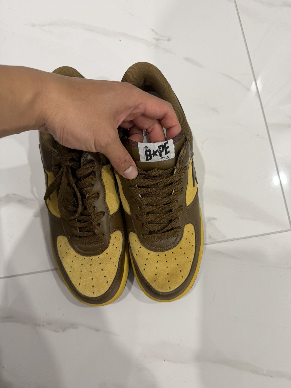 Bape Bapesta Leather Suede FS-001 Size 10.5 Size US 10.5 / EU 43-44 - 3 Thumbnail
