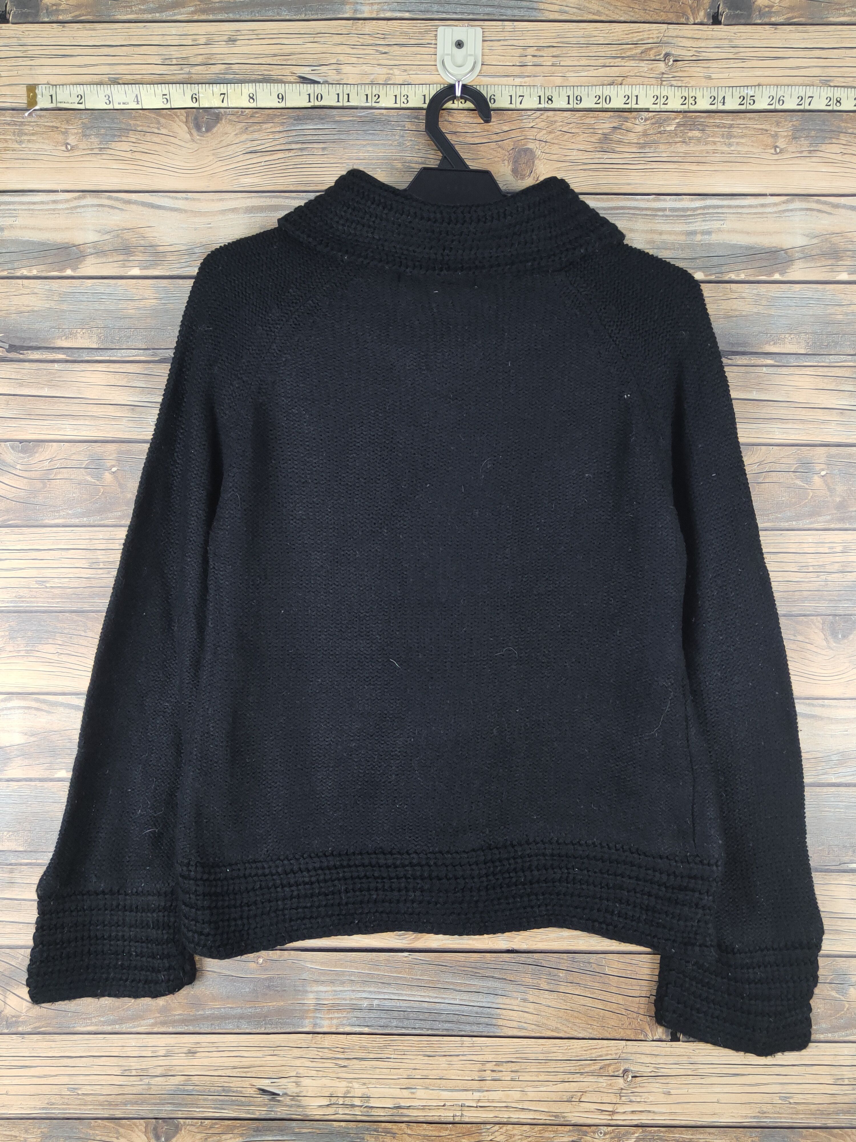 Japanese Brand B.K.M.S Black Knitwear Cardigan #W1509 Size M / US 6-8 / IT 42-44 - 7 Thumbnail