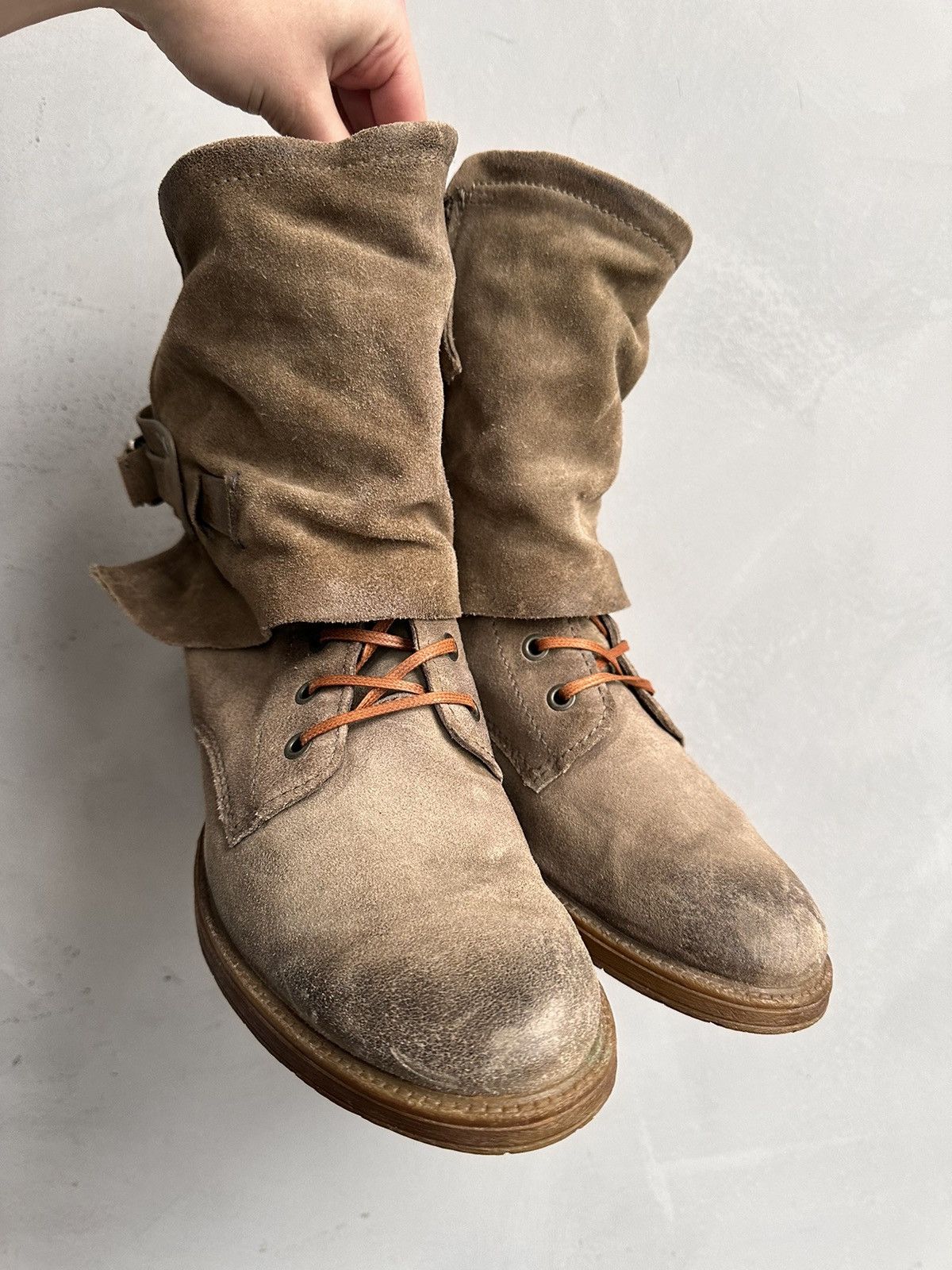 A.S.98 Wow😻LEATHER BOOTS AS 98 IFSIXWASNINE METAL ZIP FAUX POELL Size US 7.5 / EU 40-41 - 2 Thumbnail