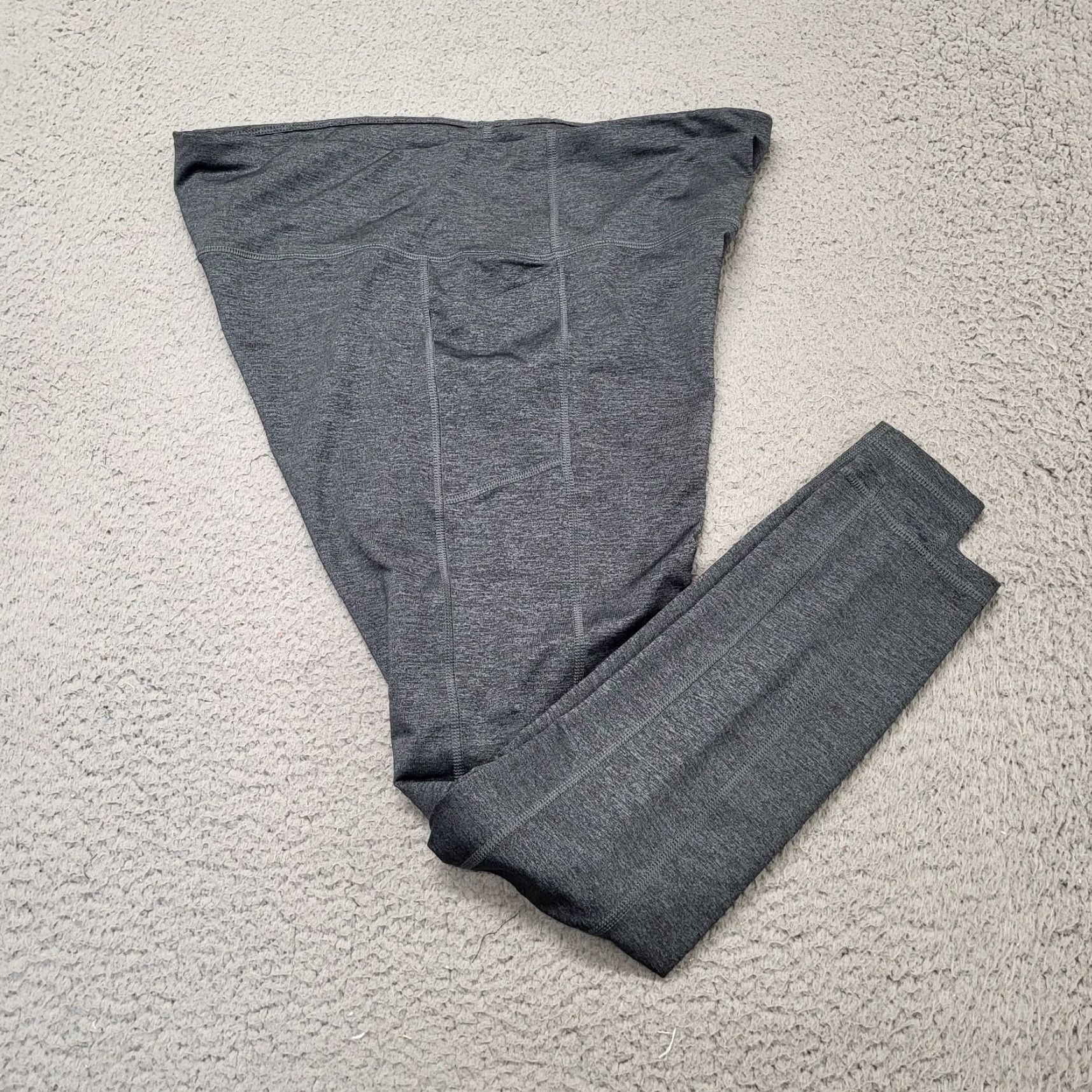 Avia AVIA Leggings Women's XXL 20 Dark Gray Yoga Pants Activewear Pockets Dance Size 40" / US 18 - 3 Thumbnail