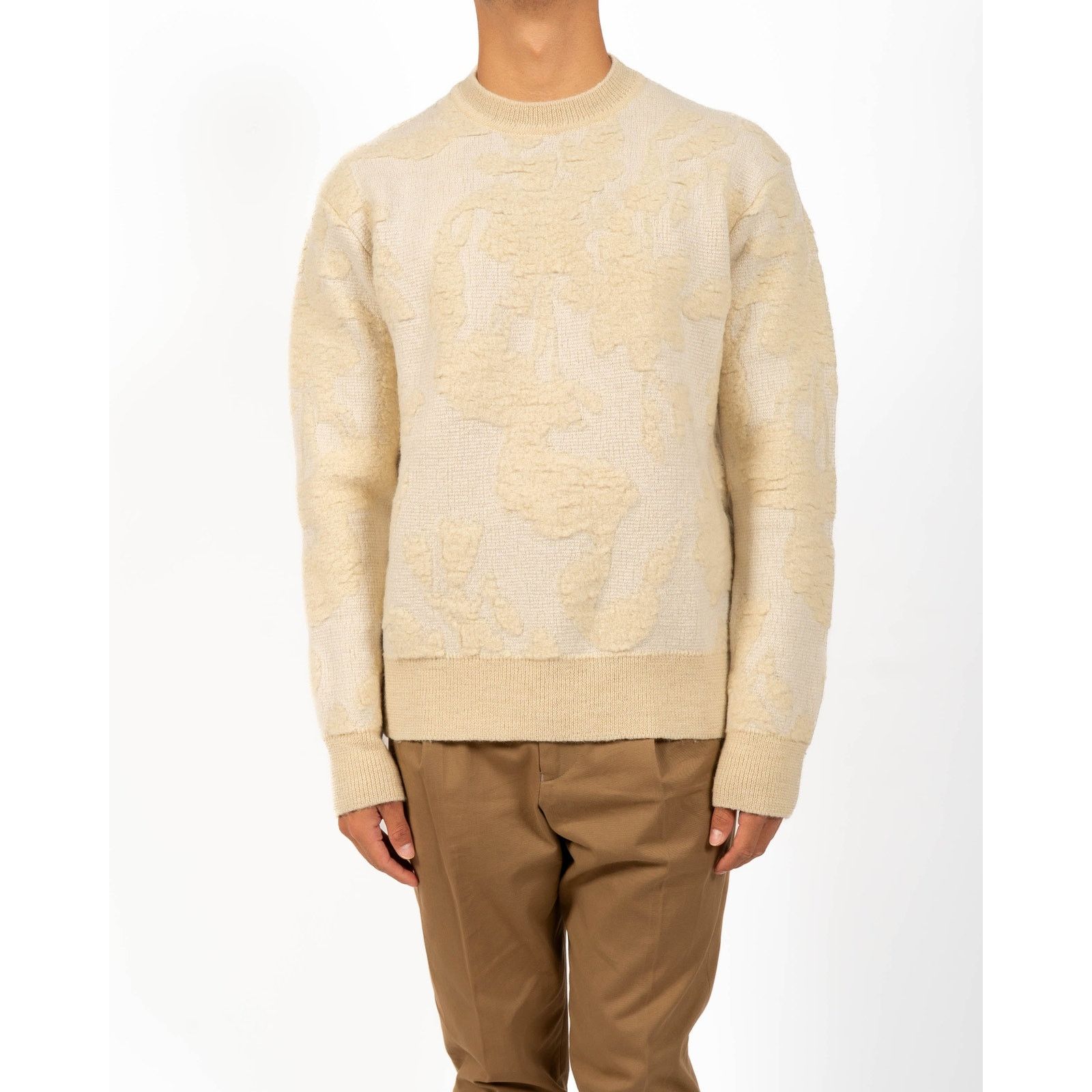 Jil Sander SS18 Hand Knitted Sweater in Ivory/Beige Wool Size US S / EU 44-46 / 1 - 3 Thumbnail