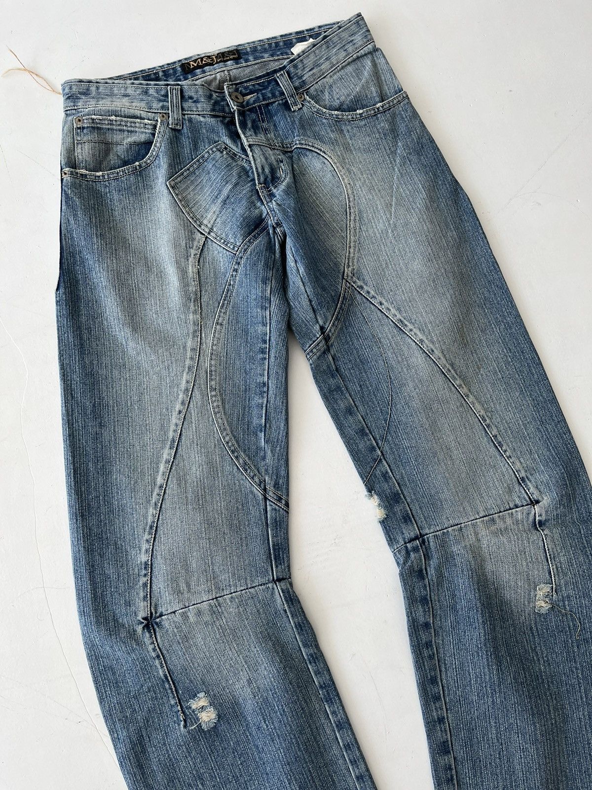 20471120 Vintage distressed Japanese jeans from 00s Y2K stonewashed Size US 32 / EU 48 - 3 Thumbnail