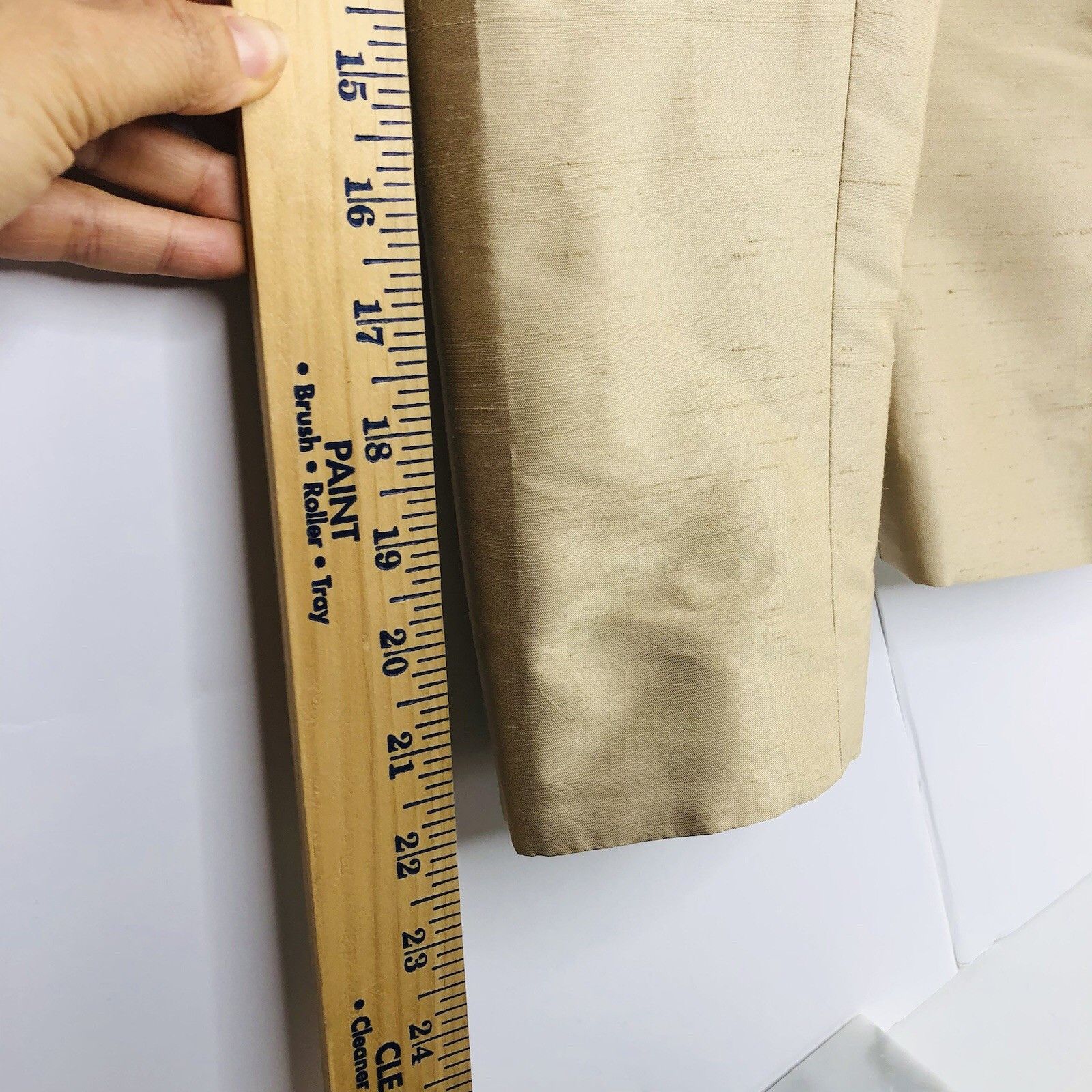 DKNY City DKNY Champagne Silk Jacket Size 12 Quiet Luxury Size XL / US 12-14 / IT 48-50 - 3 Thumbnail