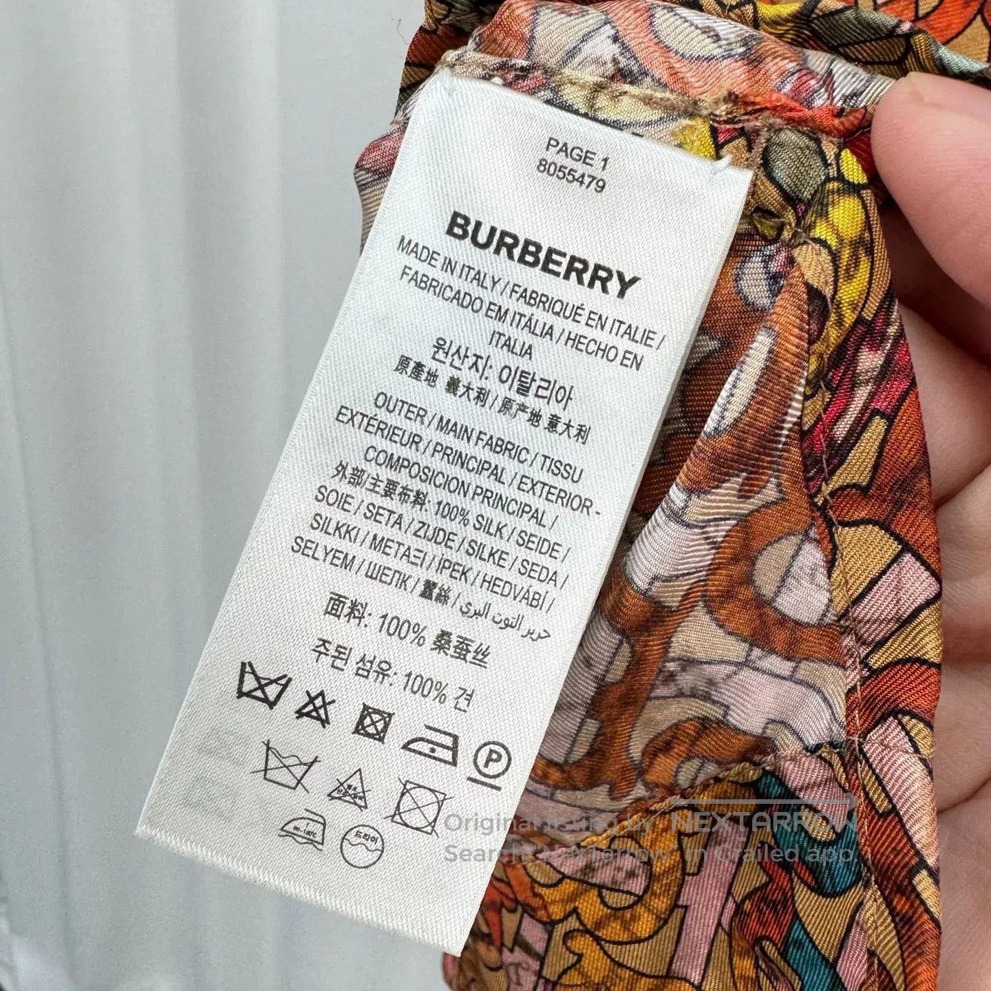 Burberry burberry colorful silk short sleeve shirt. Size XS / US 0-2 / IT 36-38 - 8 Thumbnail