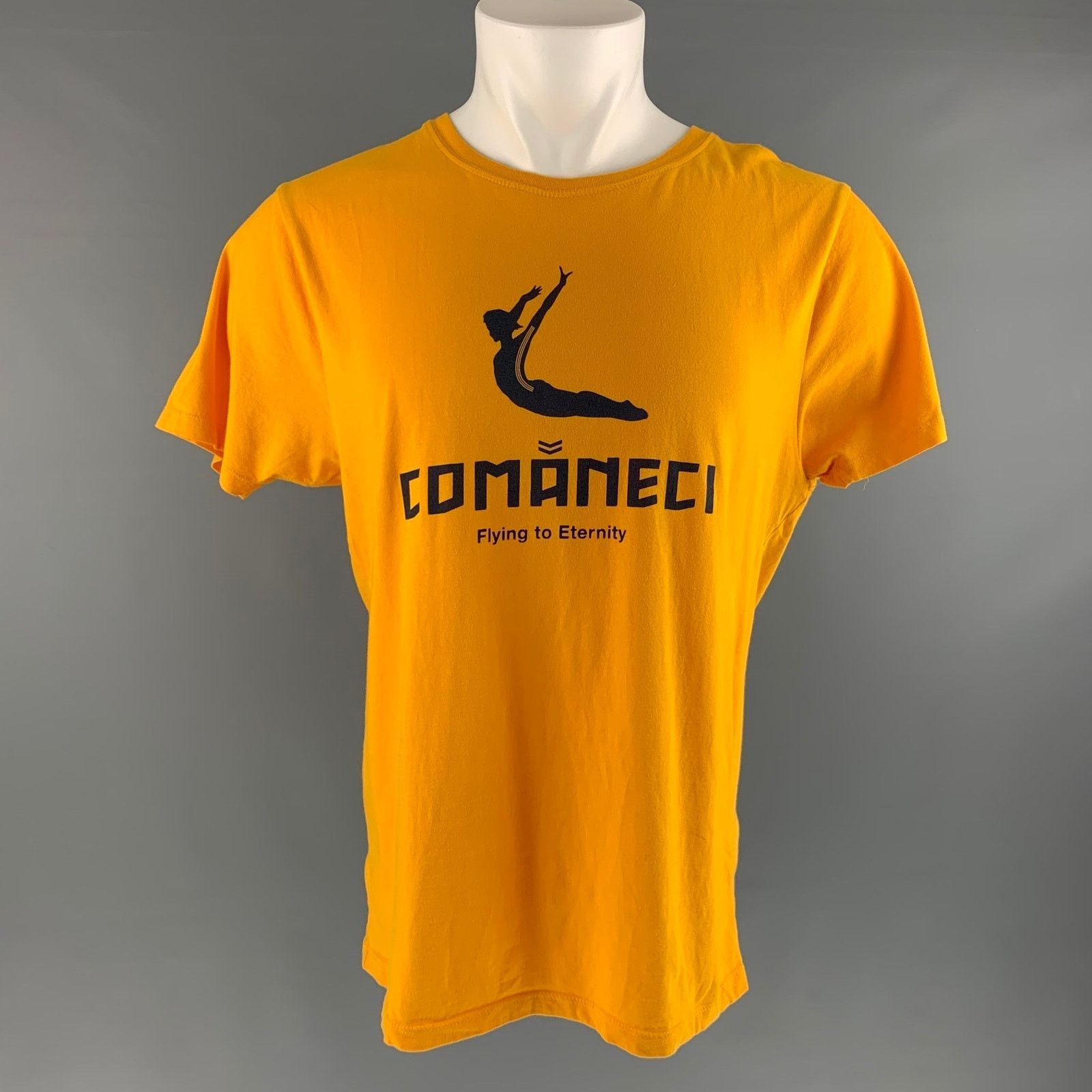 CONTINENTAL Size M Orange Cotton Short Sleeve T-shirt