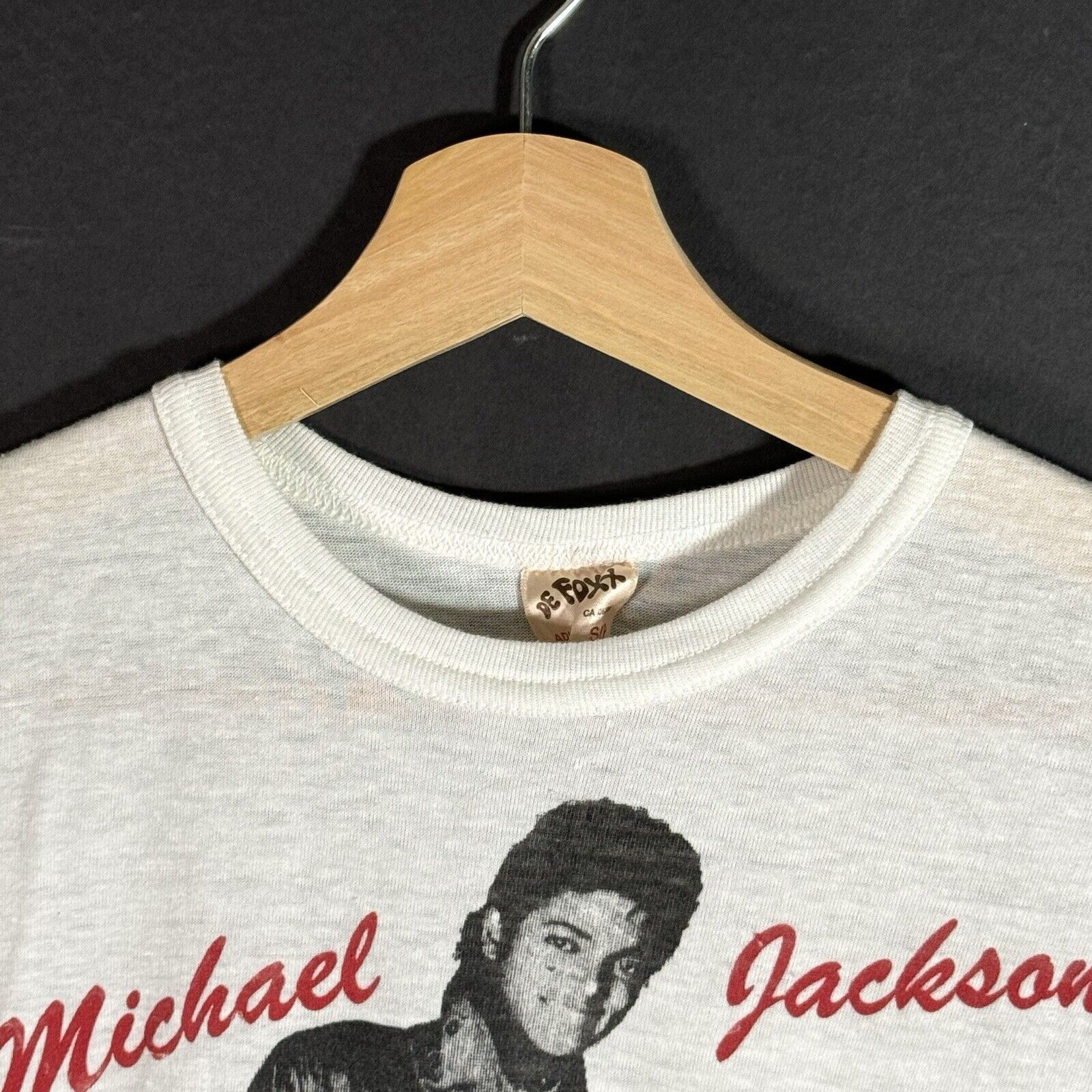 Band Tees × Vintage Women’s VTG 1980’s Michael JacksonGraphic Babydoll T-shirt S Size XS / US 0-2 / IT 36-38 - 6 Thumbnail