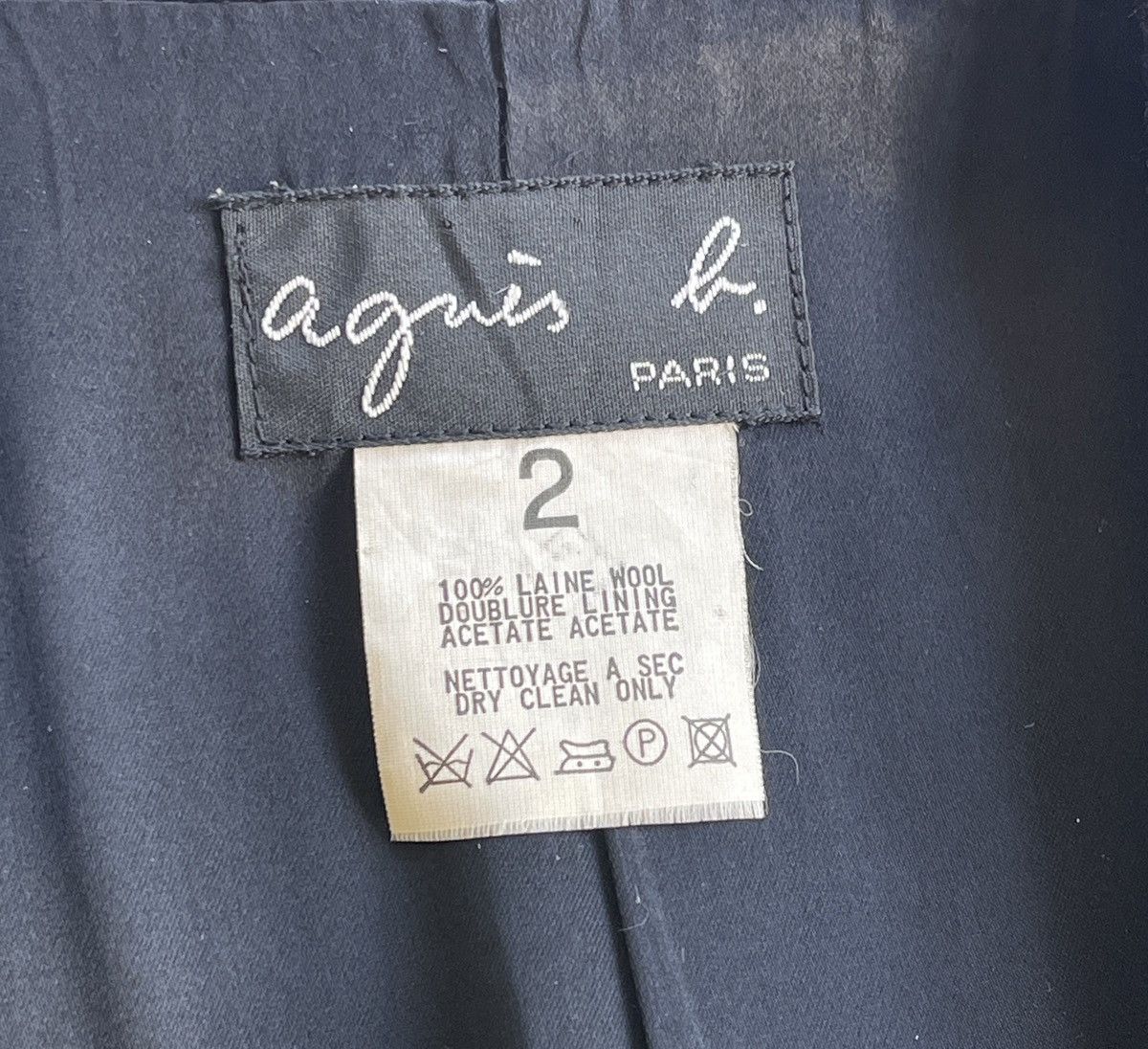agnes b. Agnes B. Wool Dark Blue Longcoat Size S / US 4 / IT 40 - 4 Thumbnail