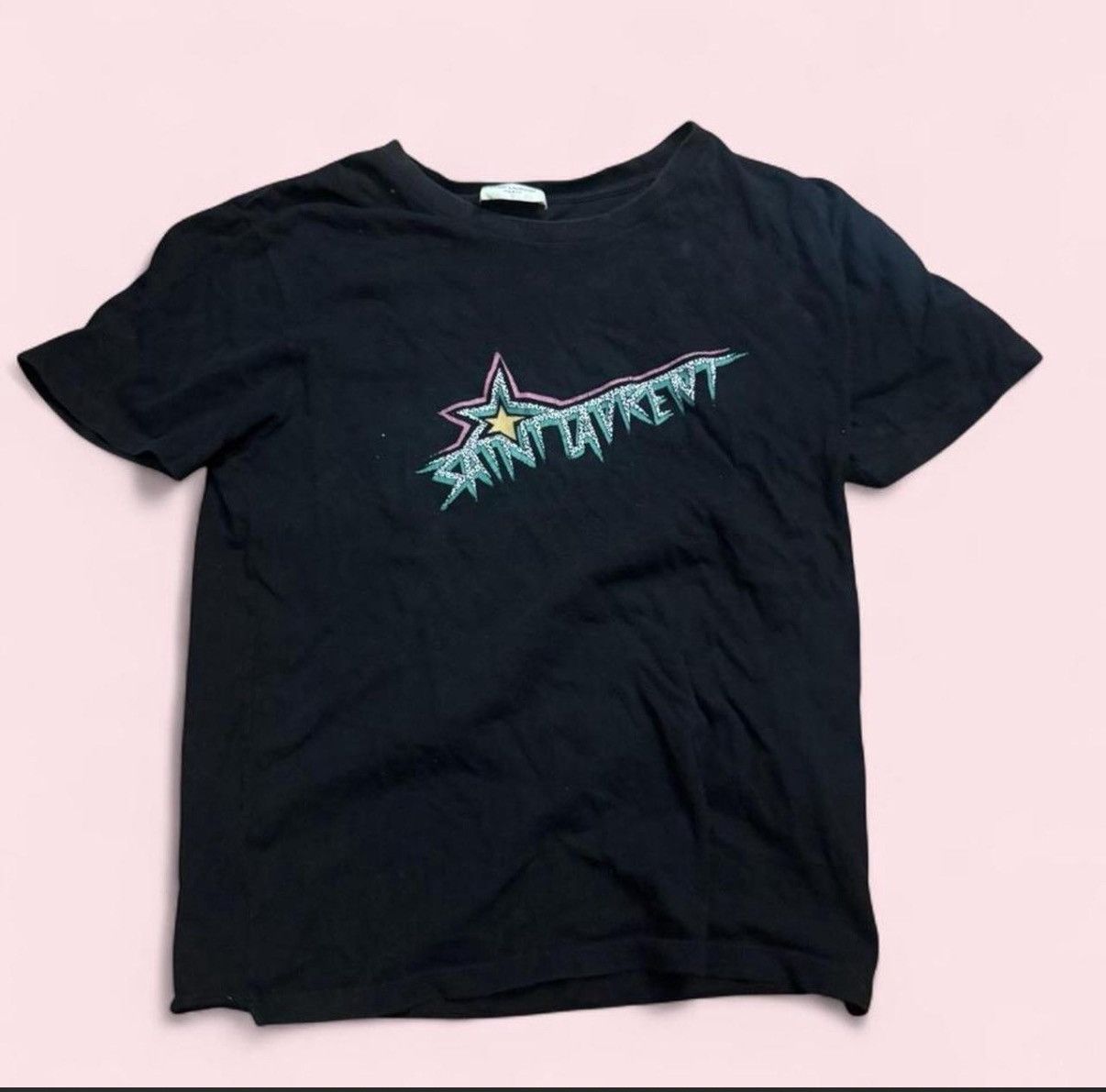 Saint Laurent Paris Saint Laurent Black Star T-Shirt Size US S / EU 44-46 / 1 - 1 Thumbnail
