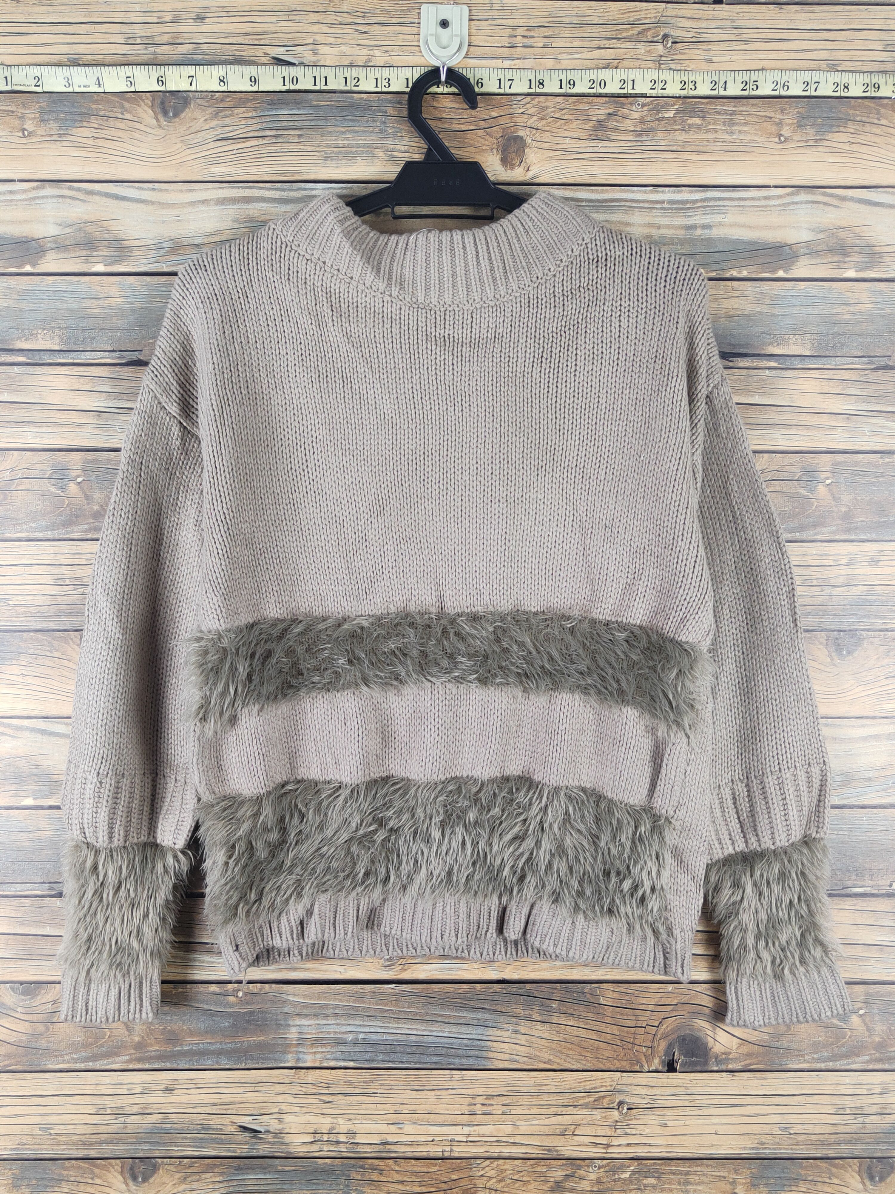 Vintage DouDou Light Olive Fur Mohair Knitwear Sweatshirts #W1770 Size M / US 6-8 / IT 42-44 - 1 Thumbnail