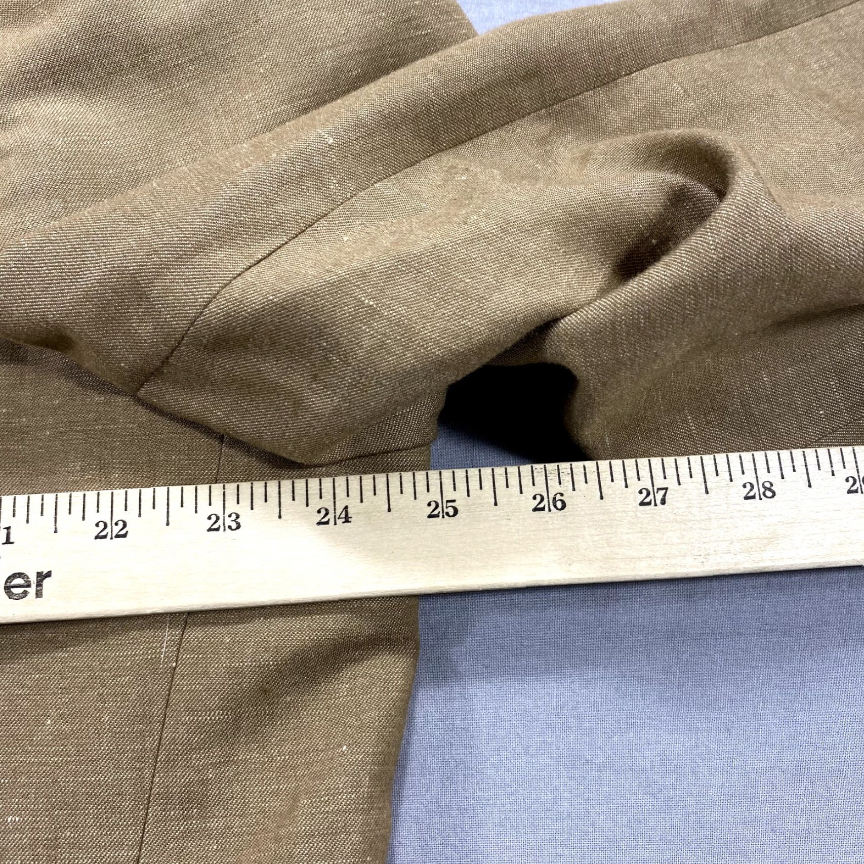Vintage VINTAGE Kilburne and Finch Blazer Mens Large Khaki Linen Blend Single-Breasted Jacket Size 42R - 7 Thumbnail