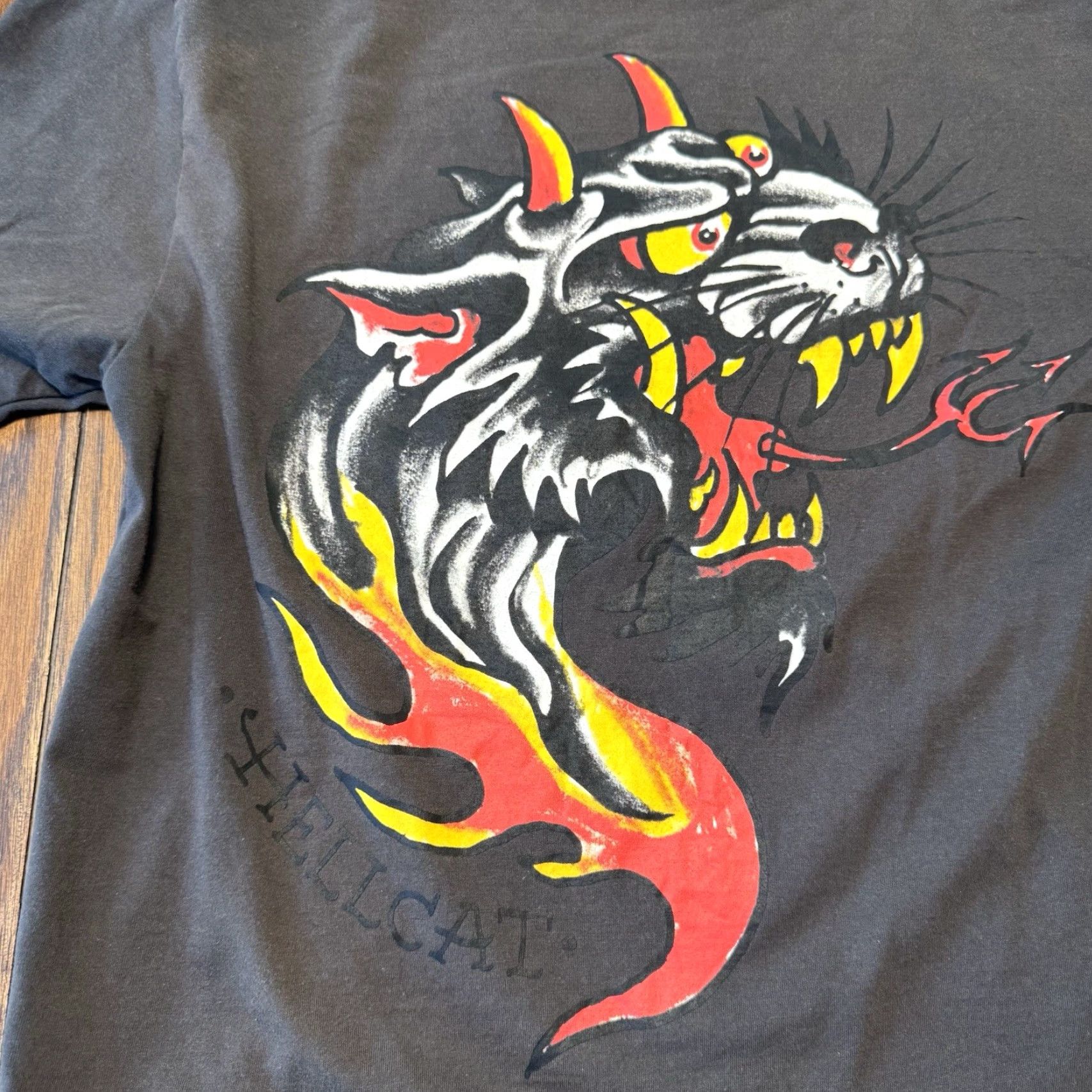 Ed Hardy Ed Hardy T Shirt Mens Large Hellcat Panther Flames Tattoo Y2K Jeweled Logo Size US L / EU 52-54 / 3 - 5 Thumbnail