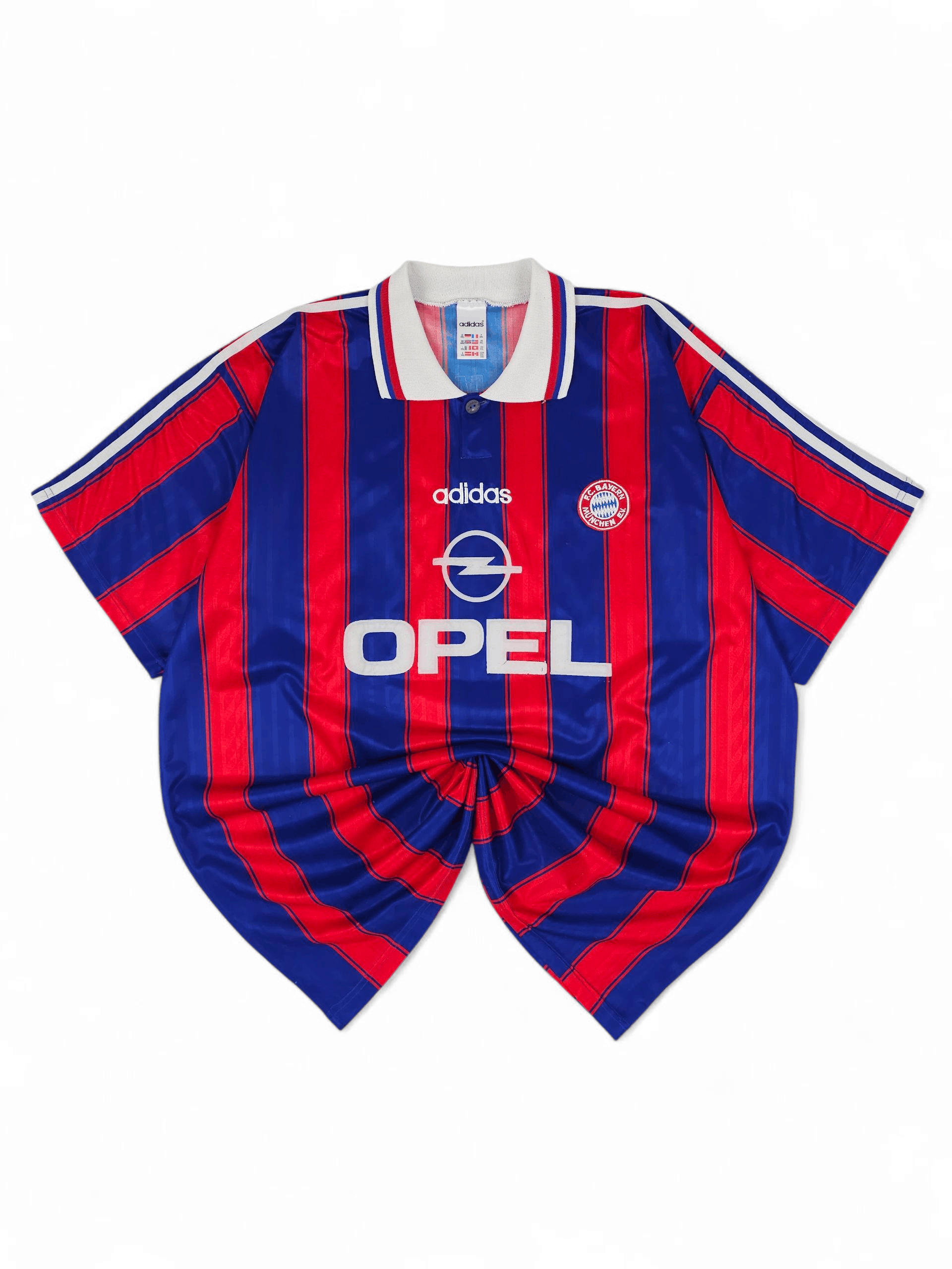 Adidas 💎 1995-1997 Bayern Munich Vintage Scholl Home Soccer Jersey Size US XXL / EU 58 / 5 - 1 Thumbnail