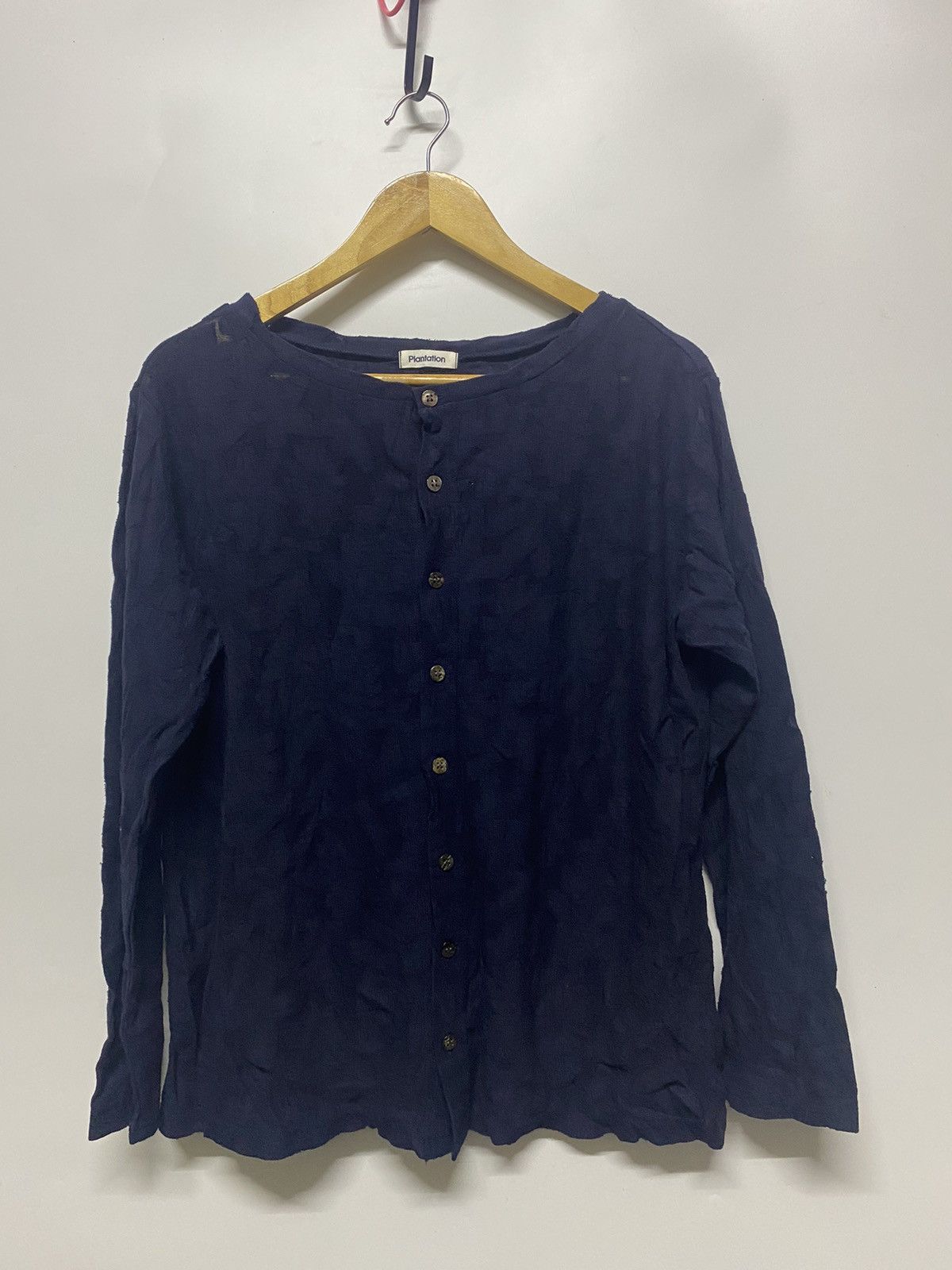 Issey Miyake × Japanese Brand Issey Miyake Plantation Long sleeve button up shirts Size L / US 10 / IT 46 - 1 Thumbnail