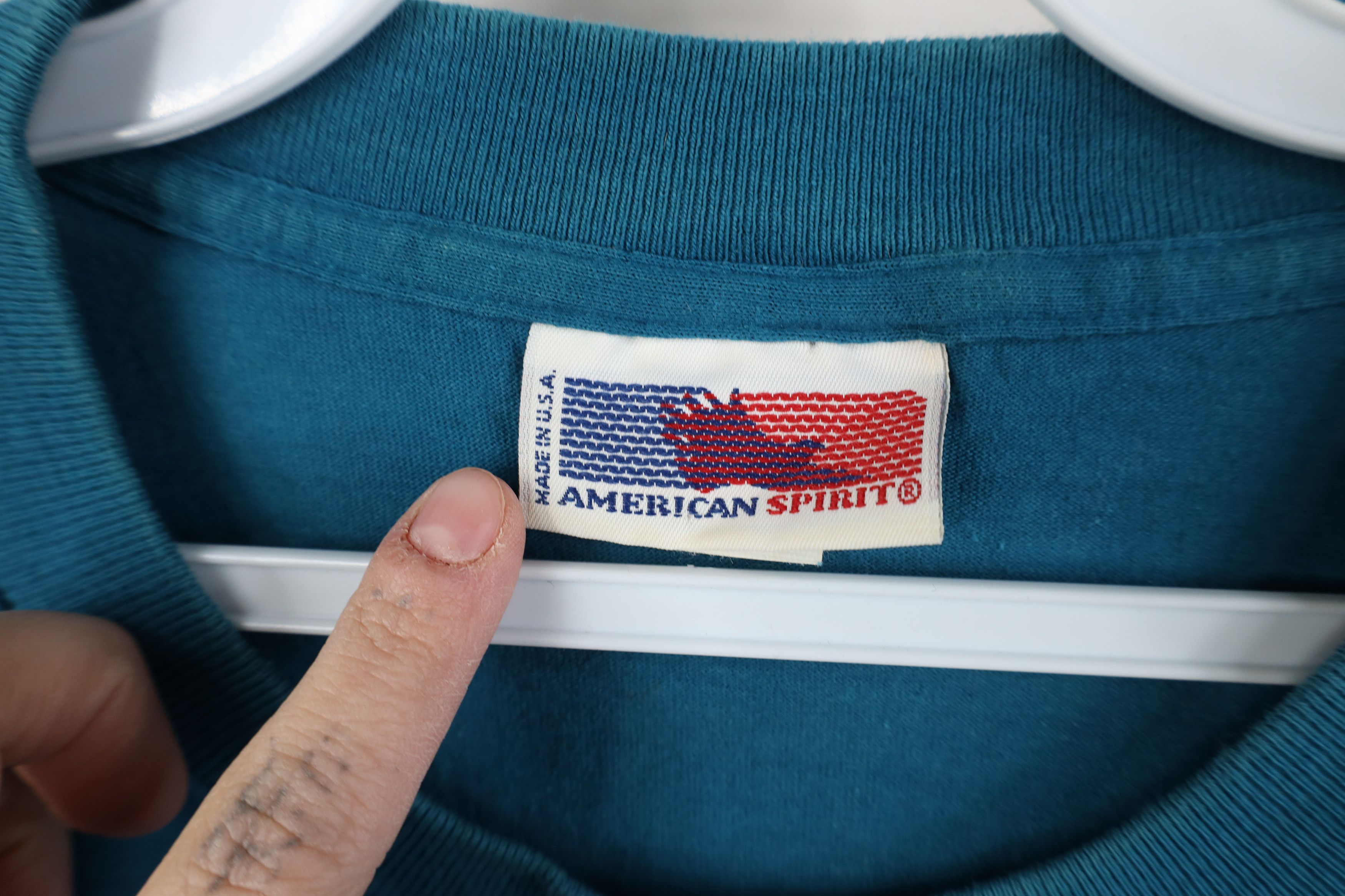 Vintage Vintage 90s Streetwear Heavyweight Cotton T-Shirt Blue USA Size US L / EU 52-54 / 3 - 6 Thumbnail