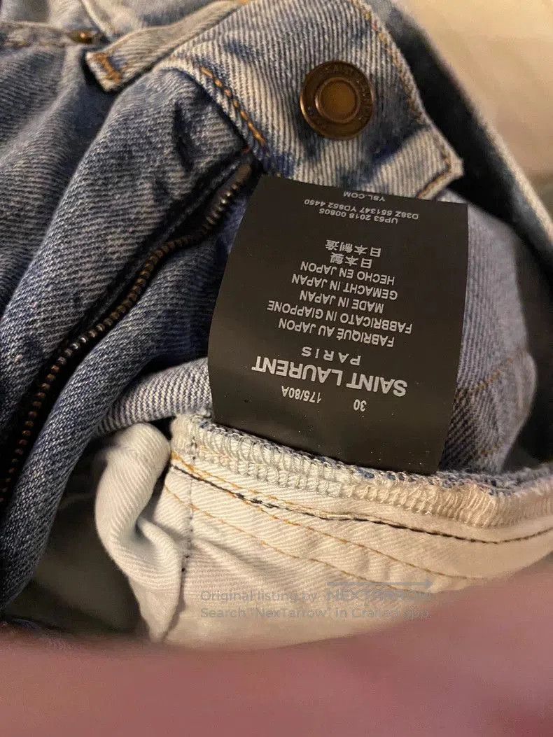 Saint Laurent Paris Saint Laurent Distressed Slim Fit Jeans. Size US 30 / EU 46 - 4 Thumbnail