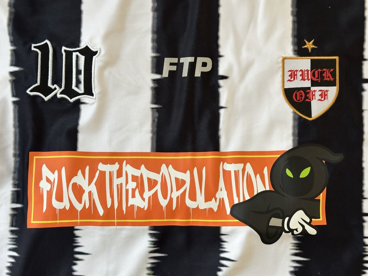 Fuck The Population FTP Distorted Soccer Jersey - Medium - DSIP Size US M / EU 48-50 / 2 - 3 Thumbnail