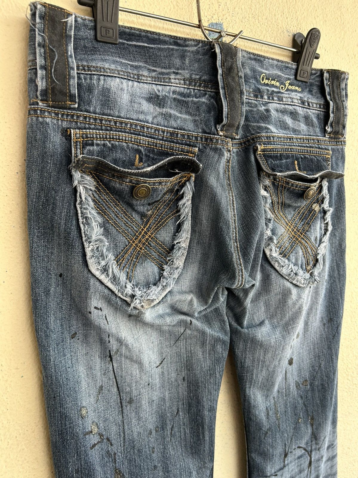 Japanese Brand Oririn Jeans Paints Splattered Flare Jeans Size US 34 / EU 50 - 8 Thumbnail