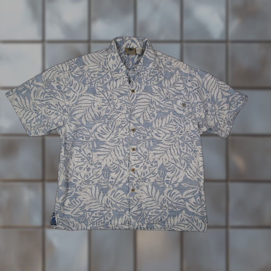 Vintage VINTAGE Maui and Sons Men's Hawaiian Shirt Short Sleeve Blue Floral 80s 90s Retro Camp Classic Size US L / EU 52-54 / 3 - 1 Thumbnail
