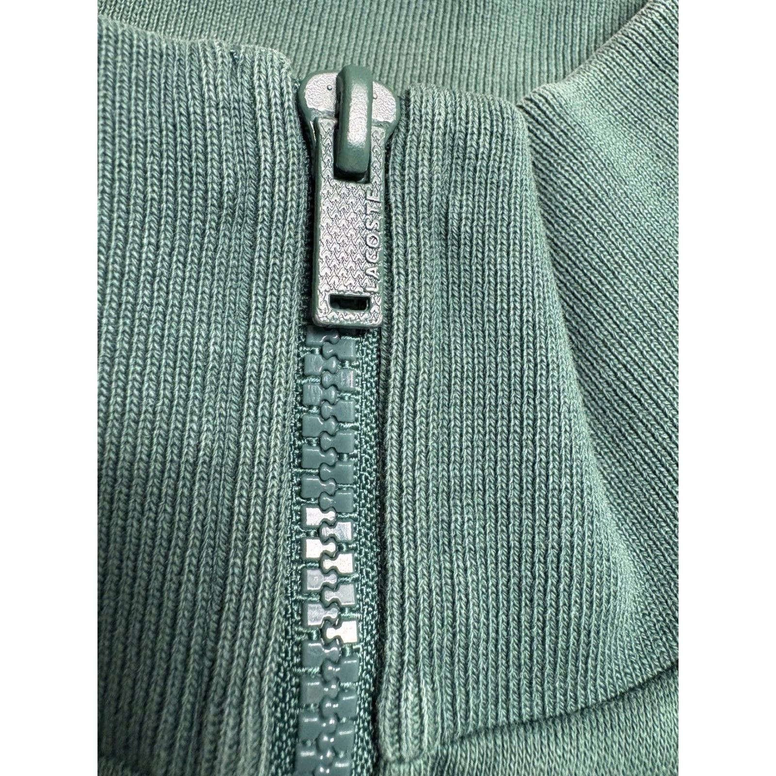Lacoste Lacoste 1/4 Zip Sweater Mens Large Green Mock Neck Cotton Croc Pullover Size US L / EU 52-54 / 3 - 7 Thumbnail