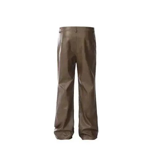 Jean Outdoor retro fashion washed pu leather pants Size US 30 / EU 46 - 5 Thumbnail