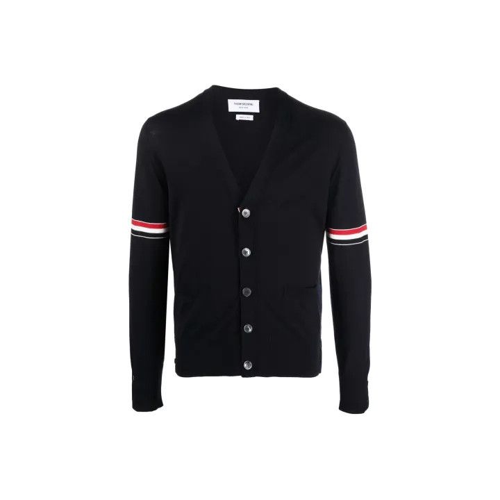 Thom Browne Thom Browne Classic Red White Blue Cardigan 0079 Size US M / EU 48-50 / 2 - 1 Thumbnail