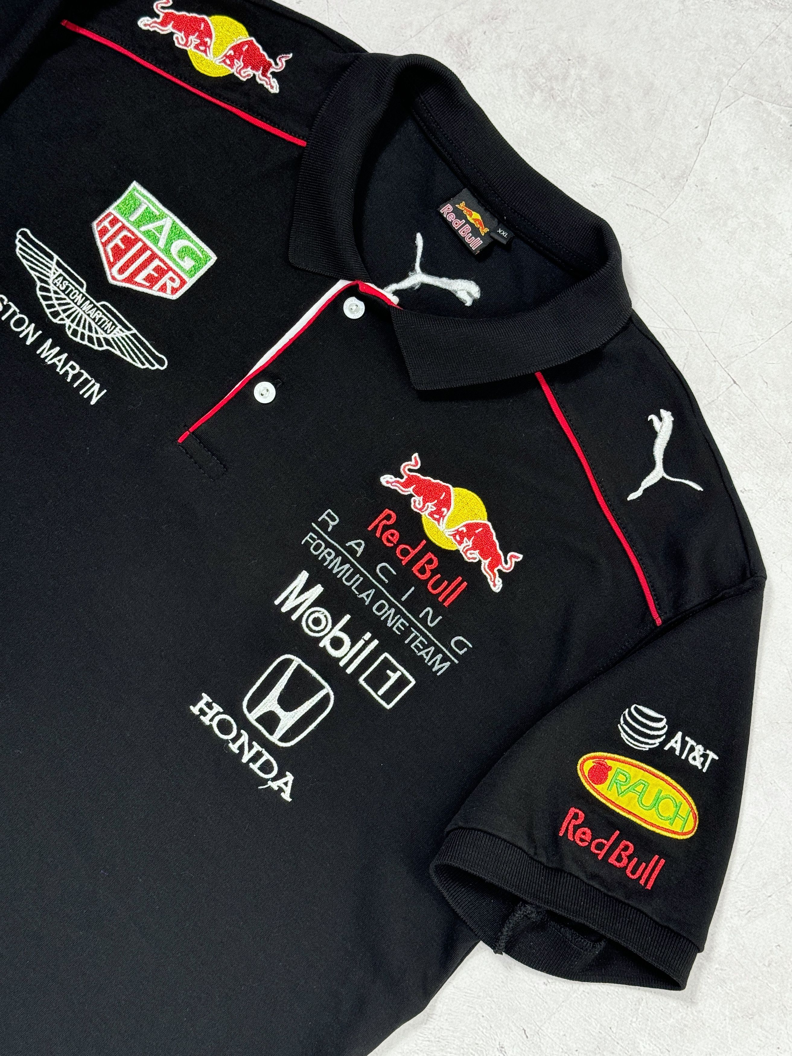Formula 1 × Vintage Red Bull F1 Team Polo T-Shirt Mobil1 Pirelli Size US L / EU 52-54 / 3 - 8 Thumbnail