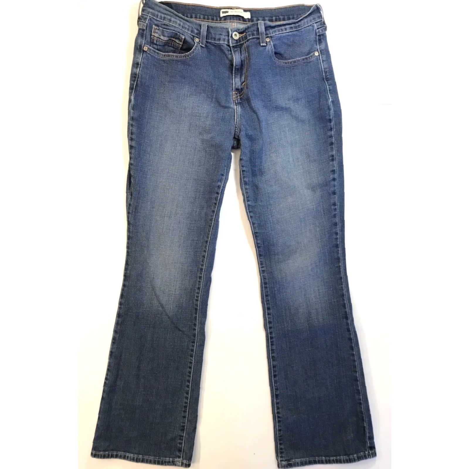 Levi's LEVI'S 515 Bootcut Jeans Denim Women 10 Regular 30W x 32L Stretch Medium Wash Blue Size 32" / US 10 / IT 46 - 2 Thumbnail