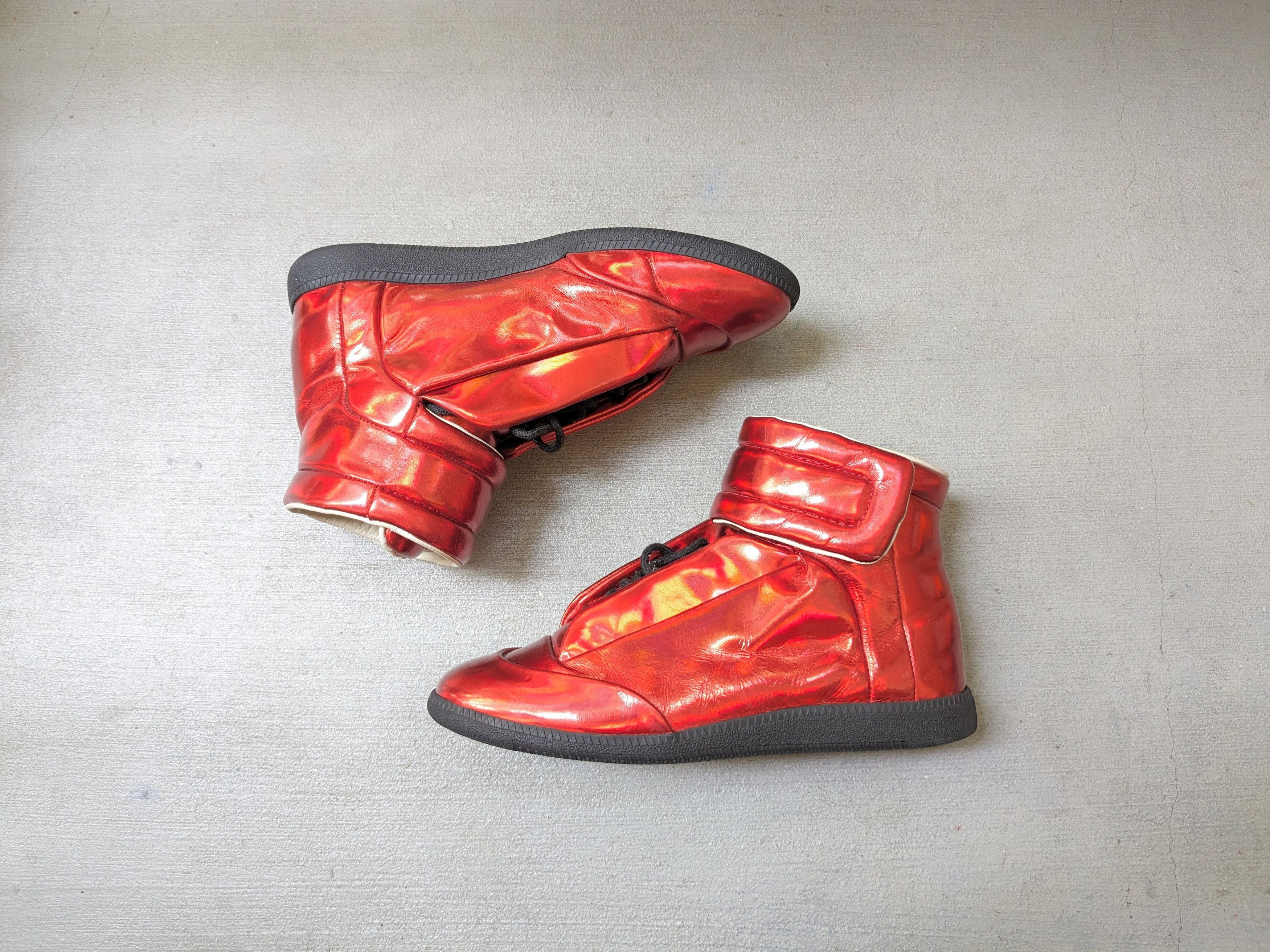 Maison Margiela Maison Margiela Future High Tops 9 Red Leather 