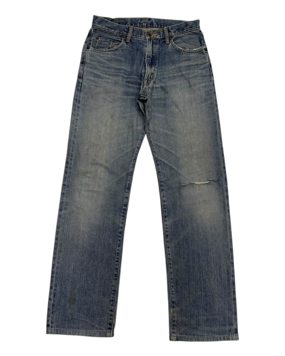 14th Addiction 🔥EDWIN 505xx SELVEDGE BAGGY DISTRESSED DENIM JEANS Size US 30 / EU 46 - 7 Thumbnail