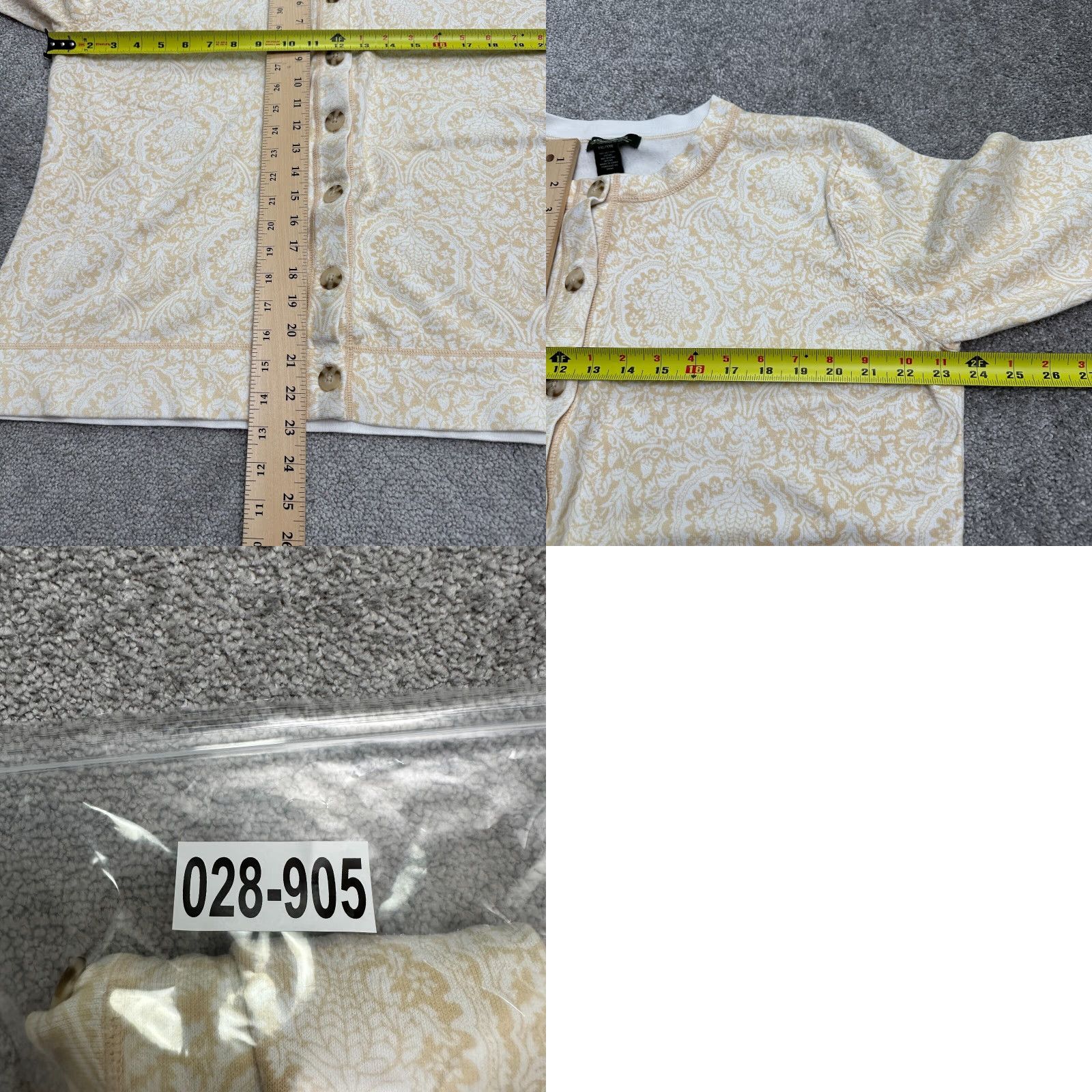 Eddie Bauer EDDIE BAUER Cardigan Sweater Women 2XL Yellow White Floral Button Down Casual Outdoor Size XXL / US 16-18 / IT 52-54 - 8 Thumbnail