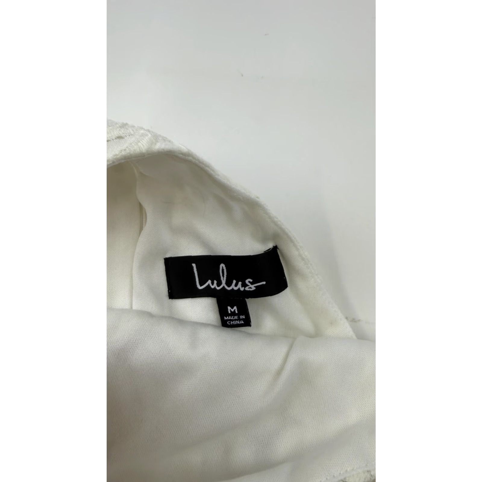 Lulus Lulus Dress Womens M White Lace Halter A-Line Cocktail Party Size M / US 6-8 / IT 42-44 - 2 Thumbnail