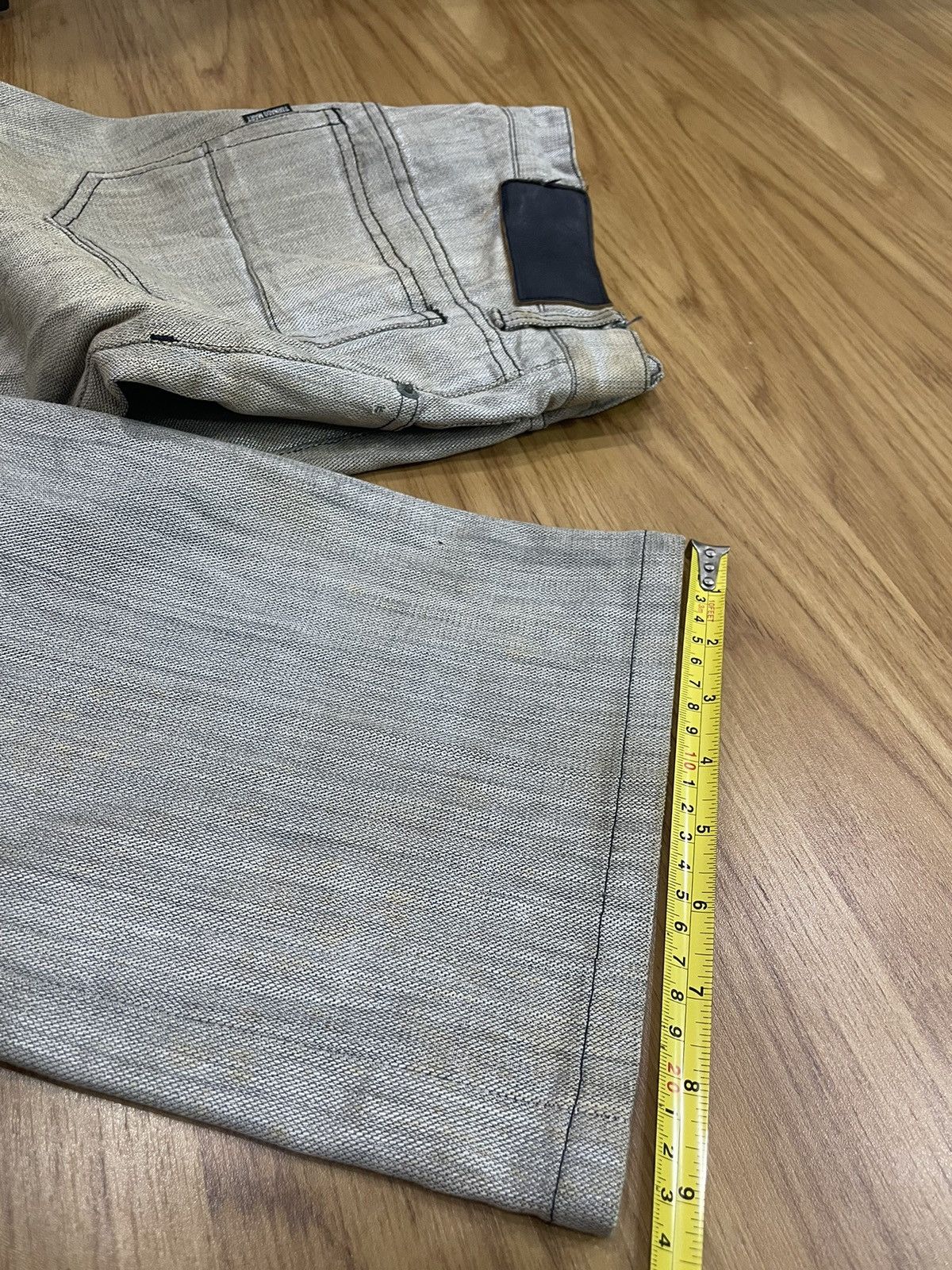 Tornado Mart Tornado Mart Waxed Silver Coated Flared Denim Pant Size US 32 / EU 48 - 22 Thumbnail
