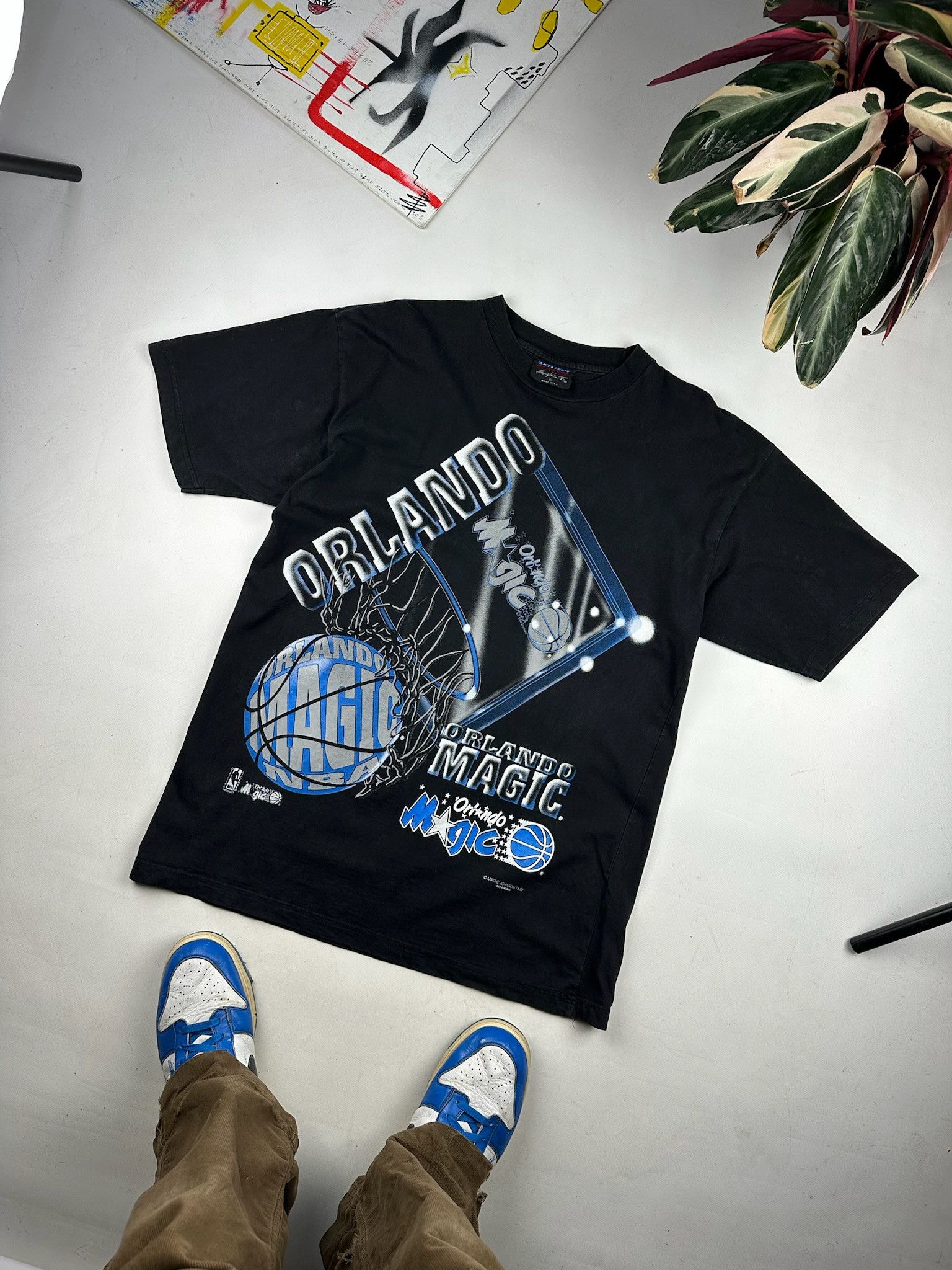 NBA Vintage Orlando Magic Made In USA NBA Basketball T-Shirt Size US L / EU 52-54 / 3 - 1 Thumbnail
