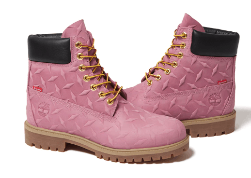 Supreme Timberland Diamond Plate 6" Premium Boot Pink