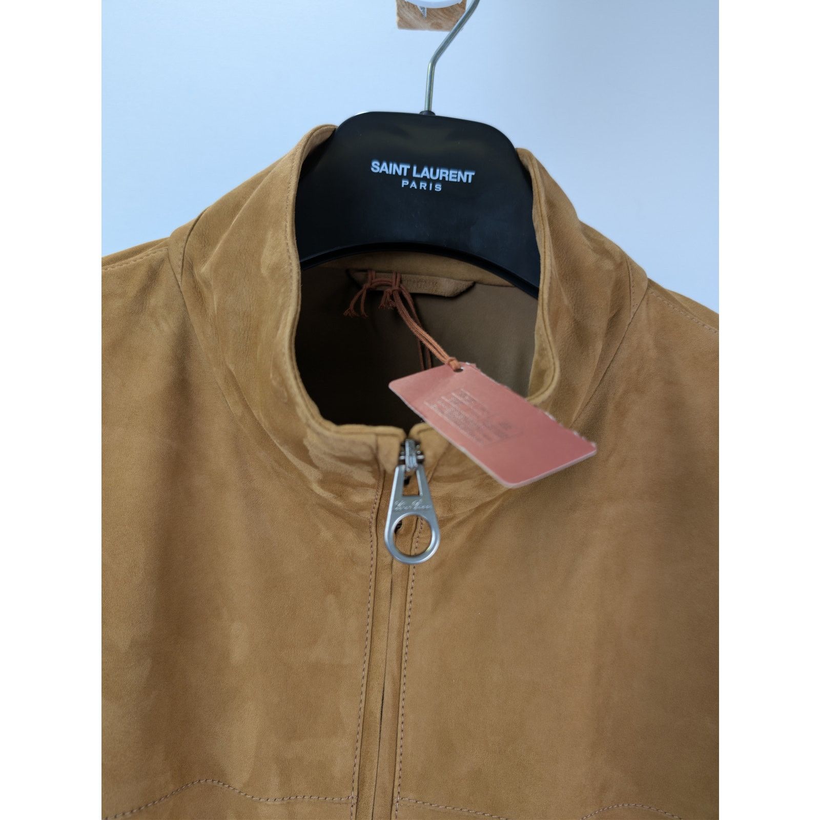 Loro Piana o1rshd1 Bomber Lowered Jacket in Camel Size US XL / EU 56 / 4 - 8 Thumbnail