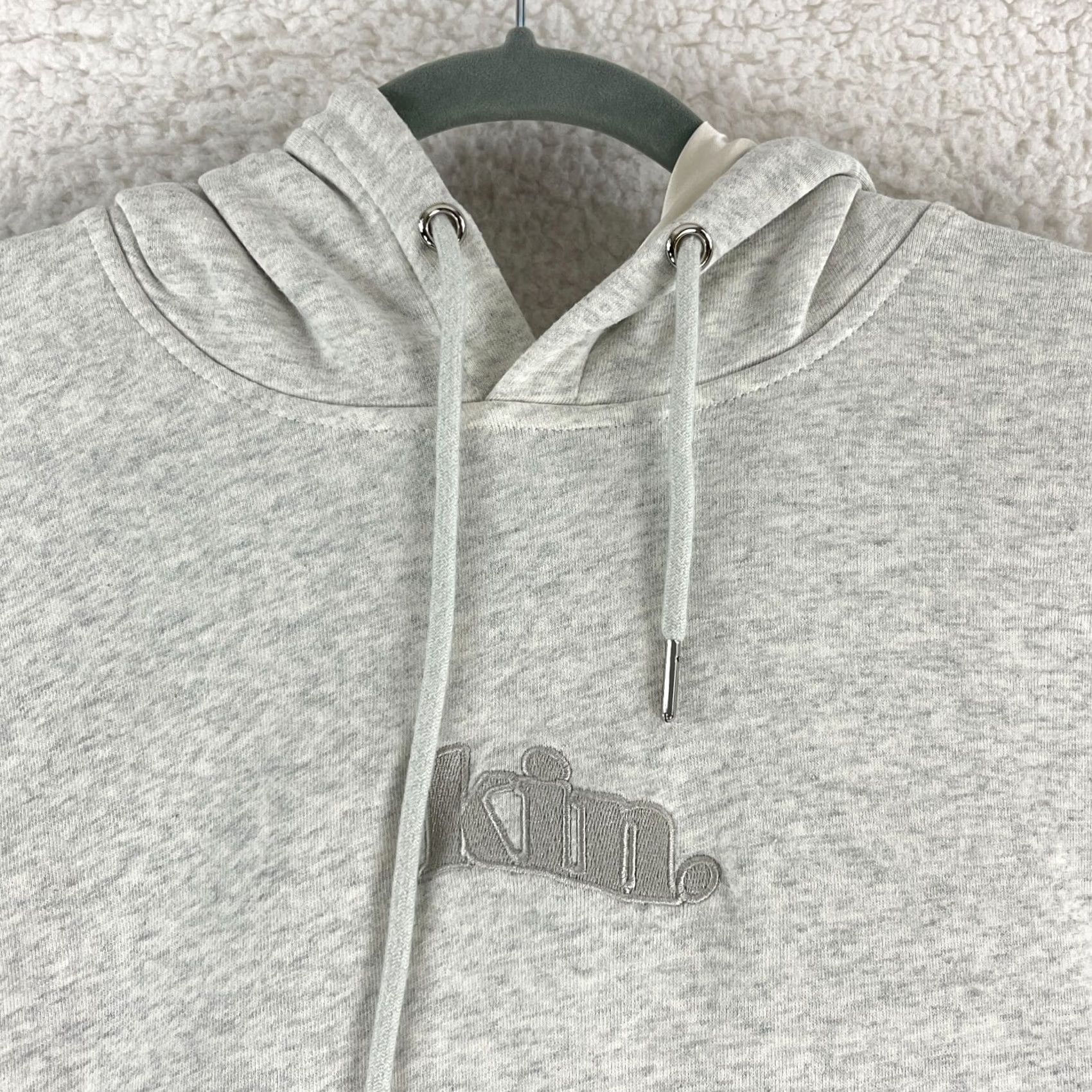 Skin Kin Pullover Sweatshirt Unisex Adults M Gray Heathered 100% Cotton Sleeveless Hooded Lined Pockets Casual Modern Knit Winter Spring Summer Fall Size M / US 6-8 / IT 42-44 - 4 Thumbnail