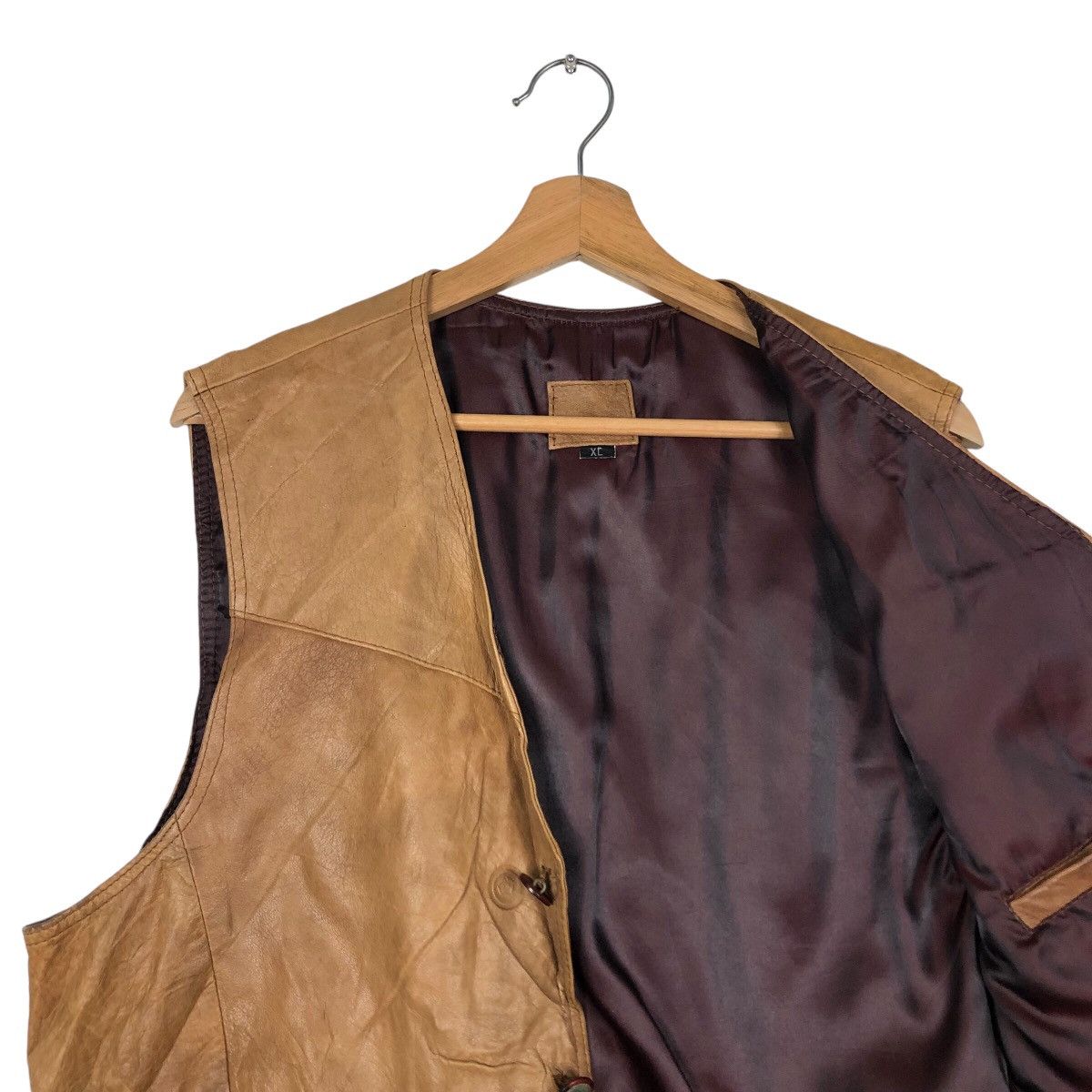 Genuine Leather 📌Vintage Genuine Leather Vest Biker Vera Pelle Size US M / EU 48-50 / 2 - 13 Thumbnail