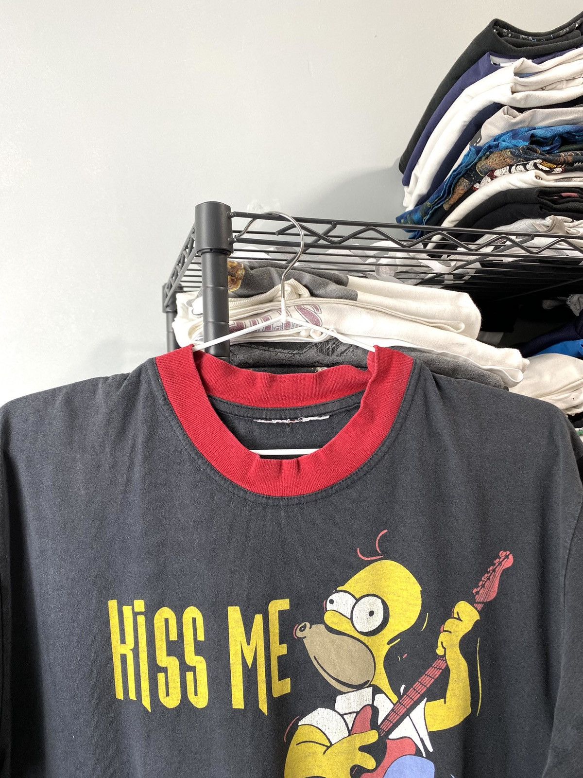 The Simpsons 90’s Vintage Kiss Me I’m A Rockstar Simpsons T Shirt Size US L / EU 52-54 / 3 - 2 Thumbnail